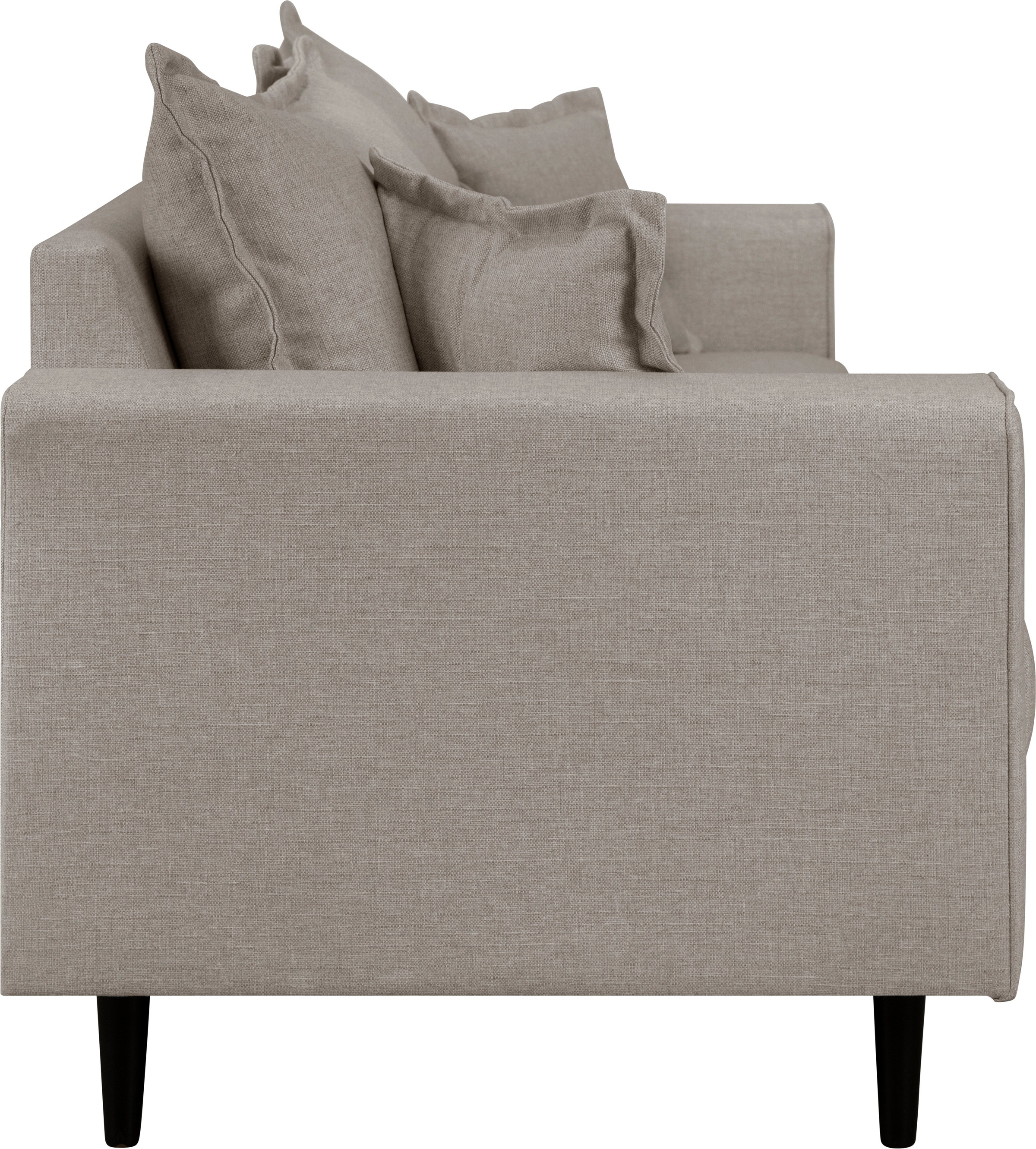 Home affaire 3-Sitzer »VEYRAS, hoher Sitzkomfort, Maße B/T/H: 212/84/76 cm« mit Wellenunterfederung, incl. Rückenkissen und Zierkissen