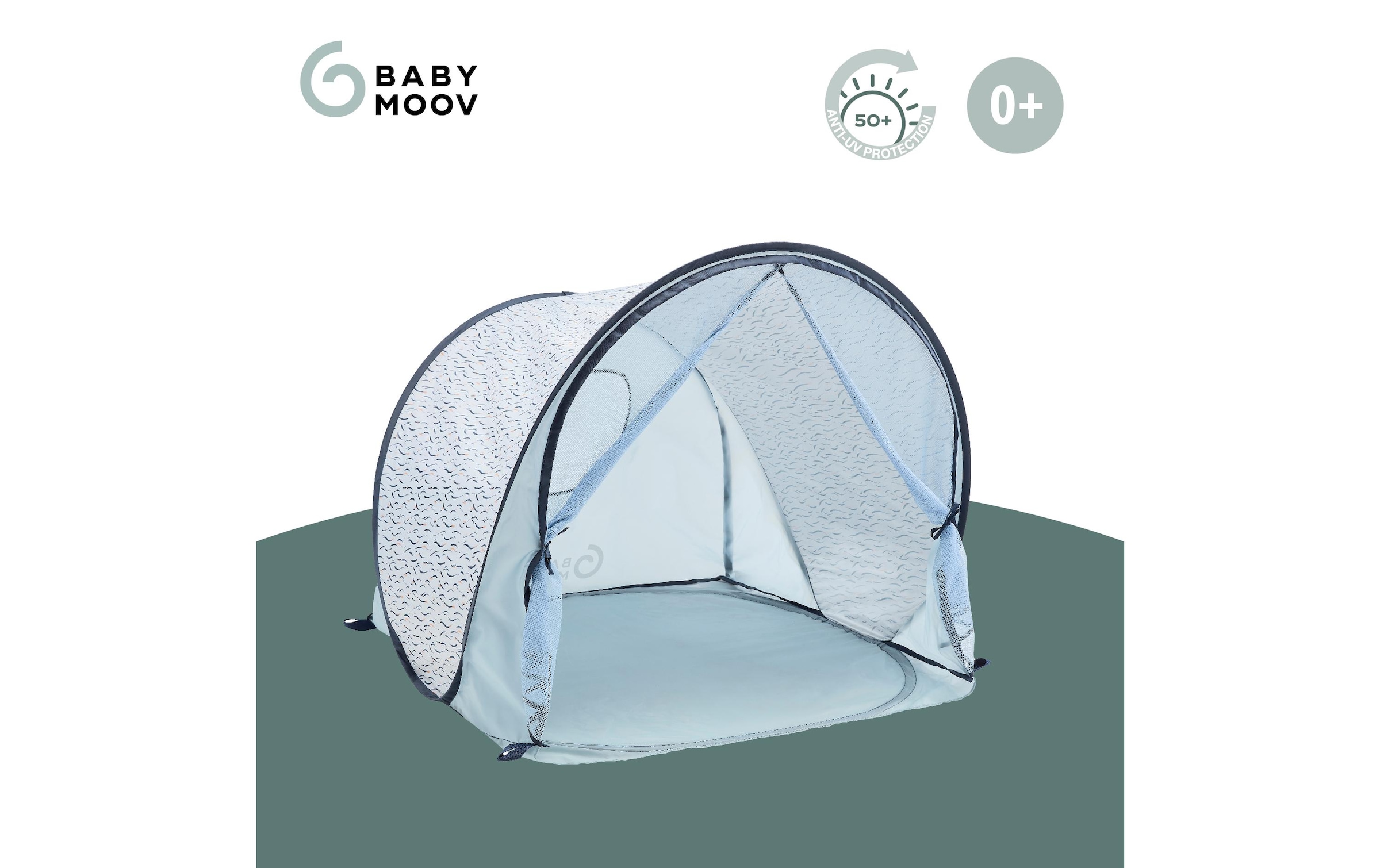 BABYMOOV Baby-Reisebett »Blue Waves Hellblau«