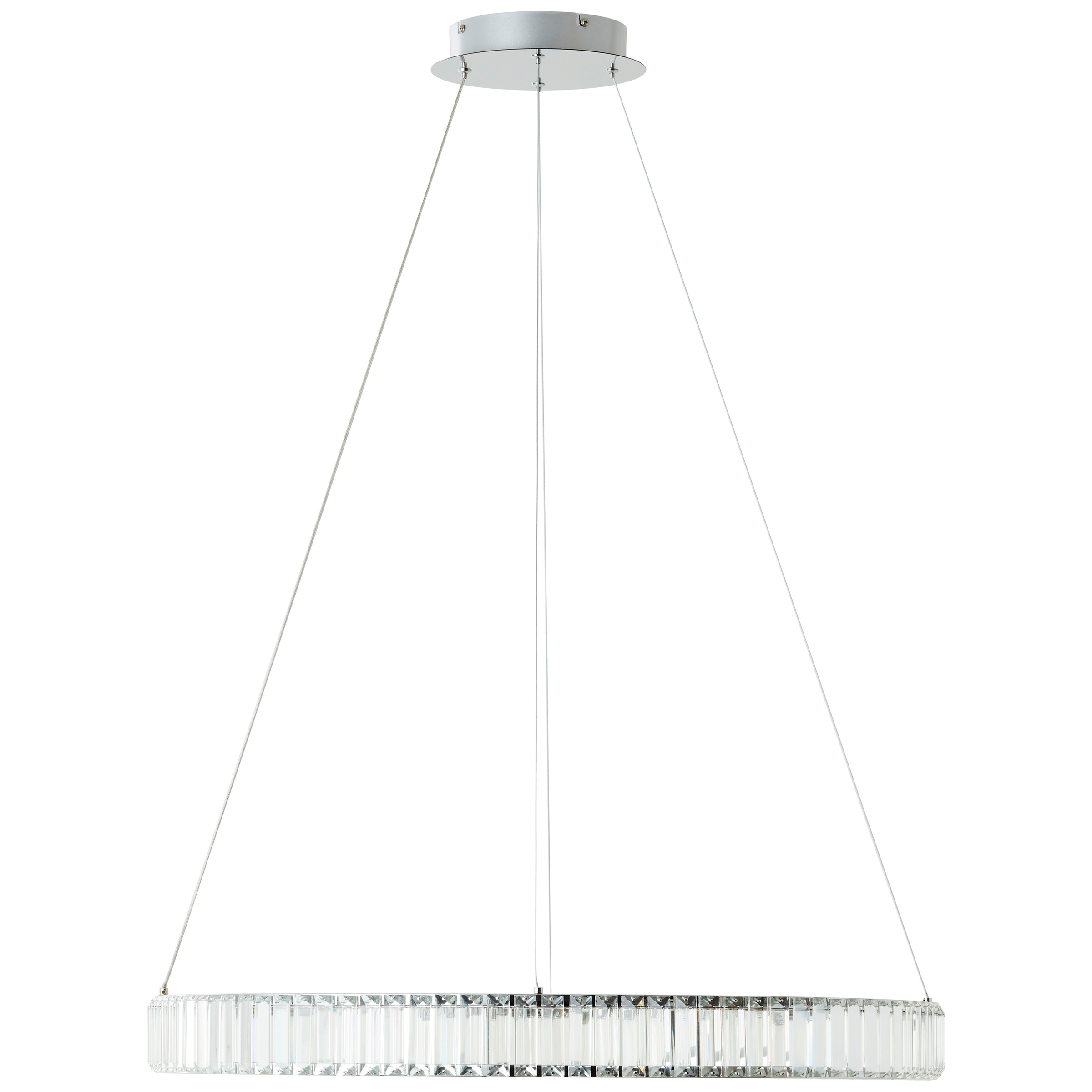 Brilliant LED Pendelleuchte »Queen«, Höhe 150cm, Ø 80cm, 6000lm, kürzbar, Aluminium/Kunststoff, chromfarben