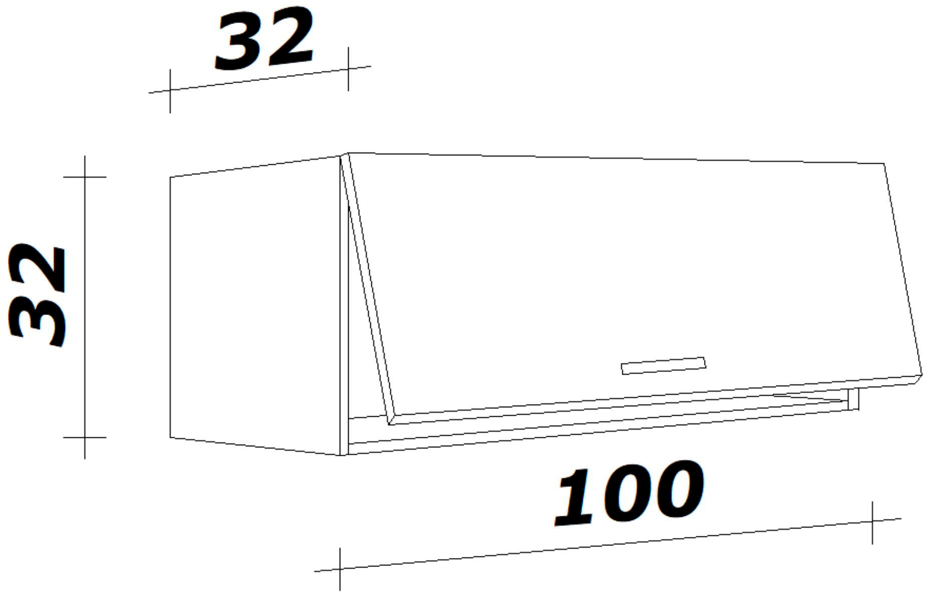 Flex-Well Kurzhängeschrank »Nepal«, (B x H x T) 100 x 32 x 32 cm