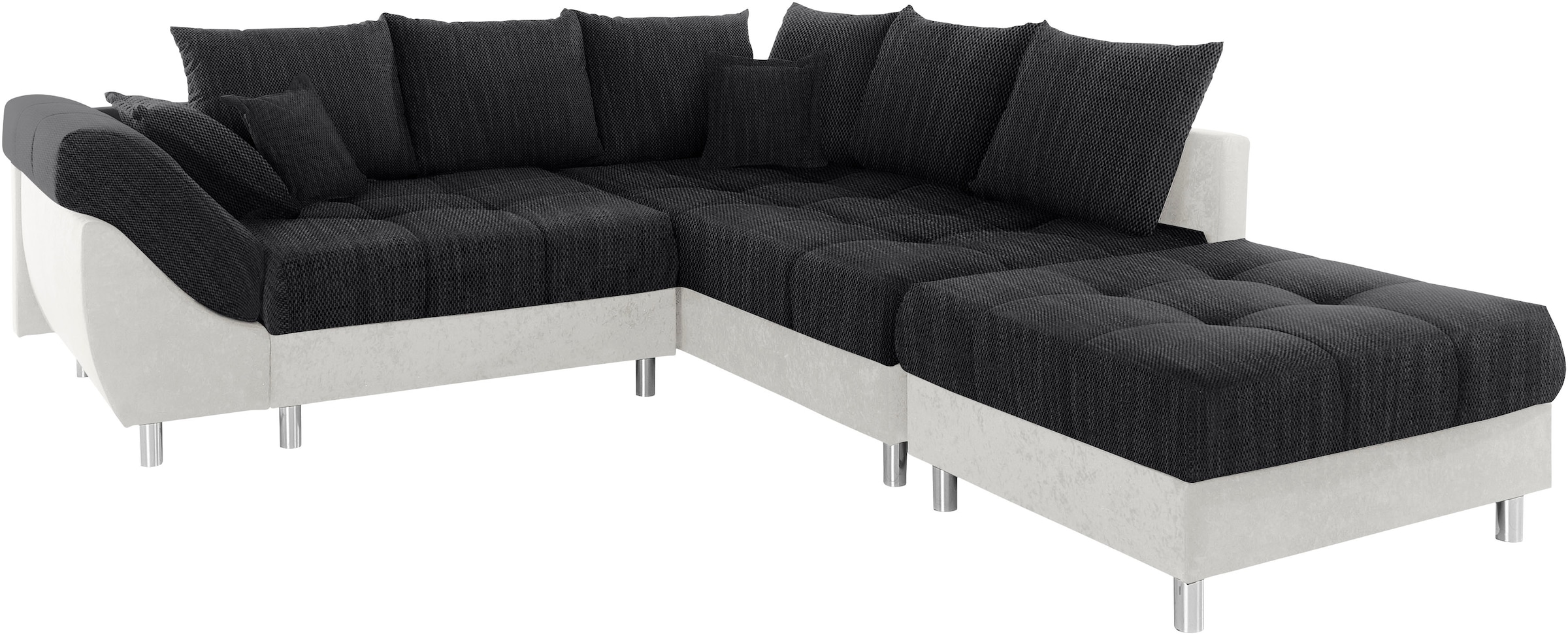 COLLECTION AB Ecksofa »(Spar-Set) Innsbruck L-Form und Hocker«, (Spar-Set), Ecksofa und Hocker, Recamiere links oder rechts montierbar