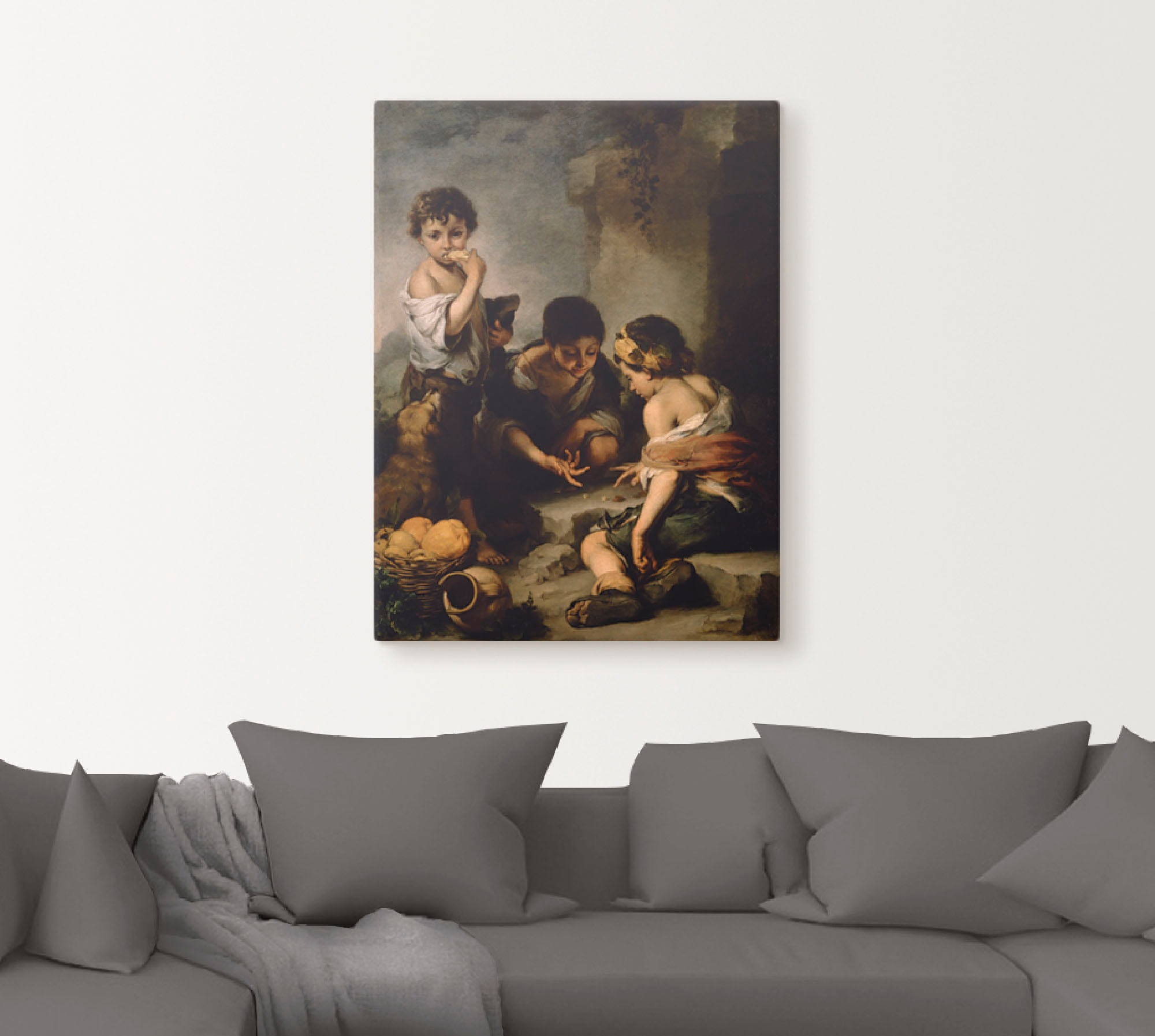 Artland Wandbild »Buben beim Würfelspiel. Um 1670/1675.«, Kind, (1 St.), als Leinwandbild, Poster in verschied. Größen