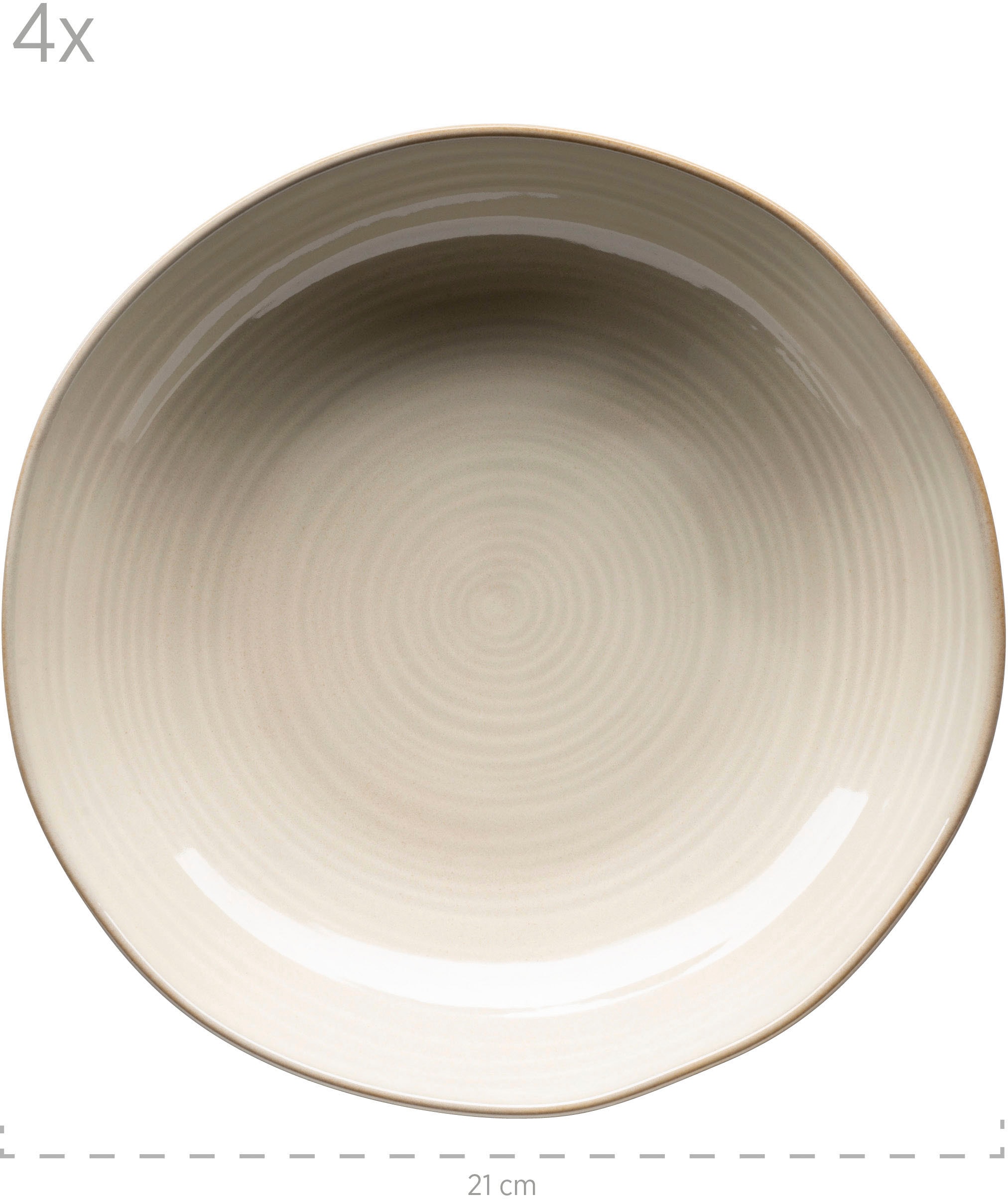 MÄSER Kombiservice »Geschirr-Set, Service Nottingham«, (Set, 20 tlg.), spiralförmiges Linienspiel, 20 Teile, für 4 Personen