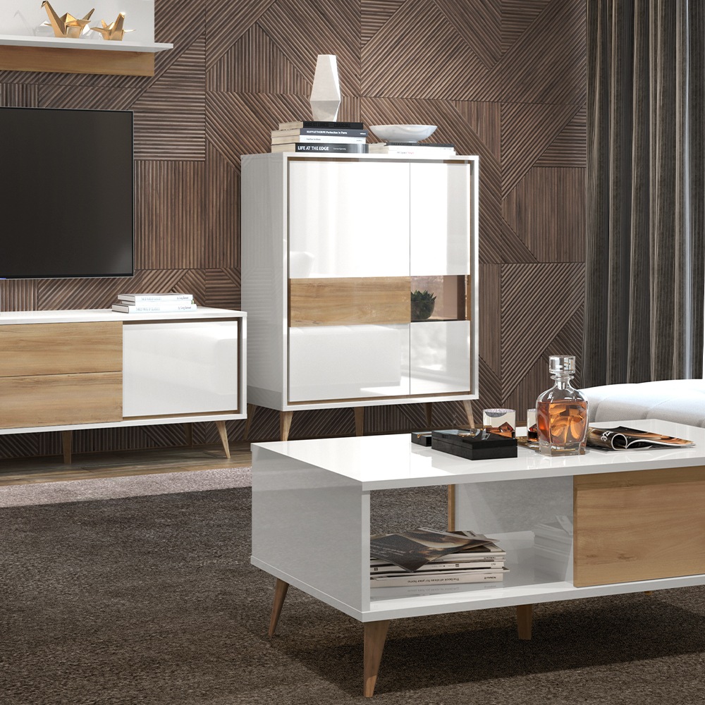 Home affaire Highboard »Vida«, UV lackiert, hochglänzend, Soft-Close und Pu günstig online kaufen