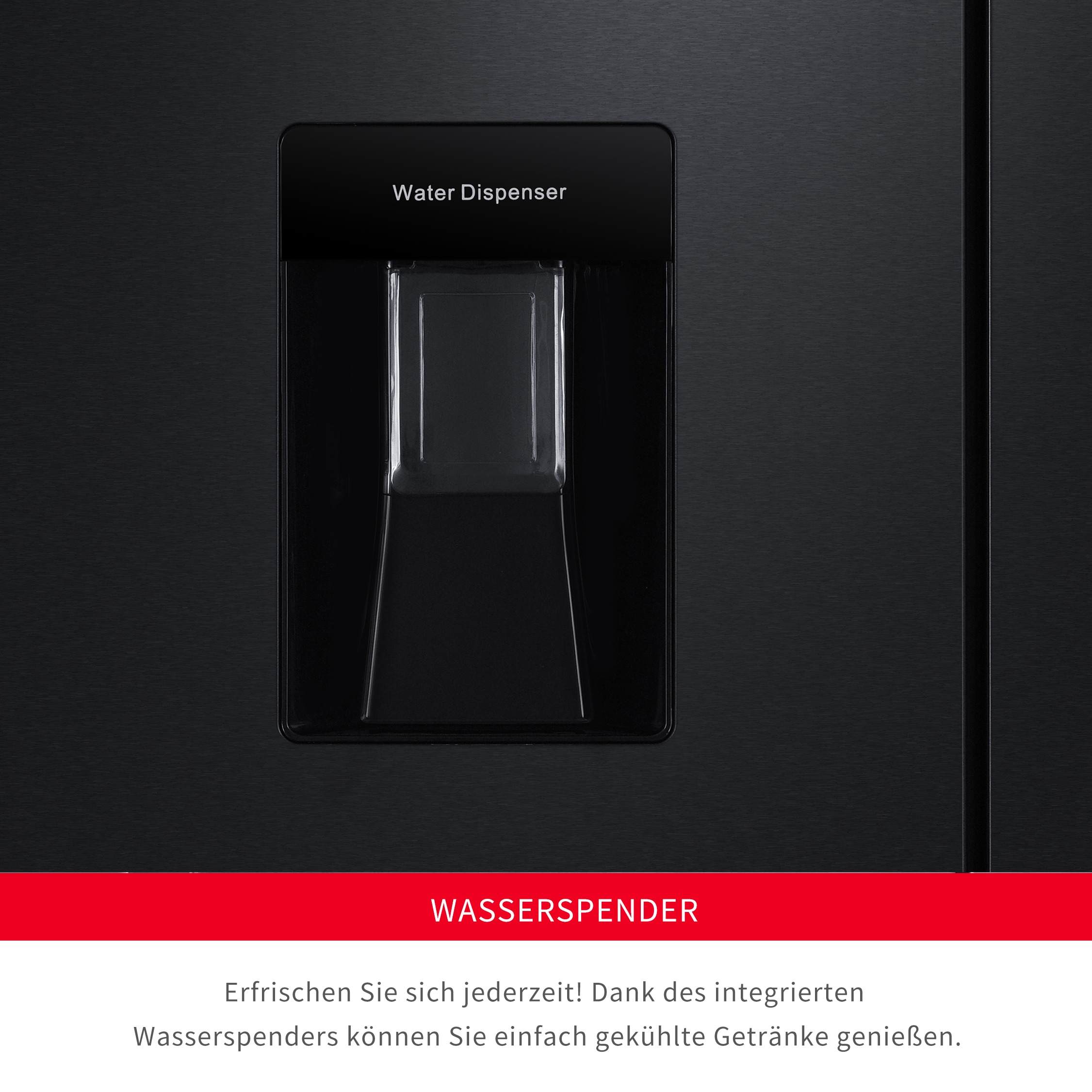 Hanseatic Multi Door »HCDC18080CWDBI«, NoFrost, Wasserspender, Display