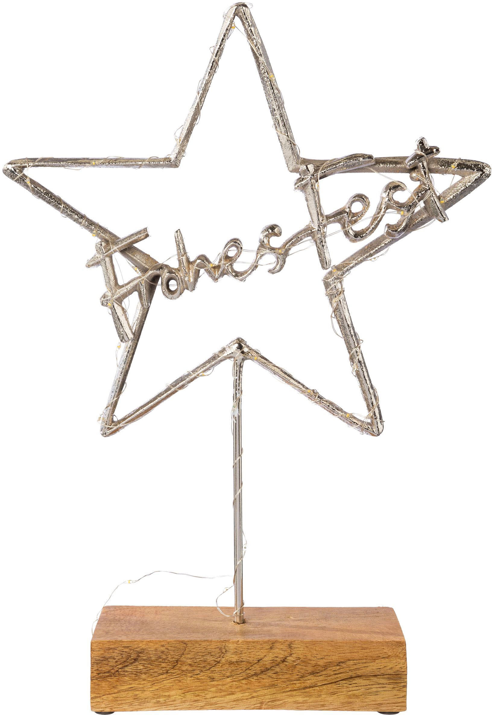 Creativ deco Dekoobjekt »LUMEN, Deko-Stern mit Schriftzug "Frohes Fest"« We günstig online kaufen