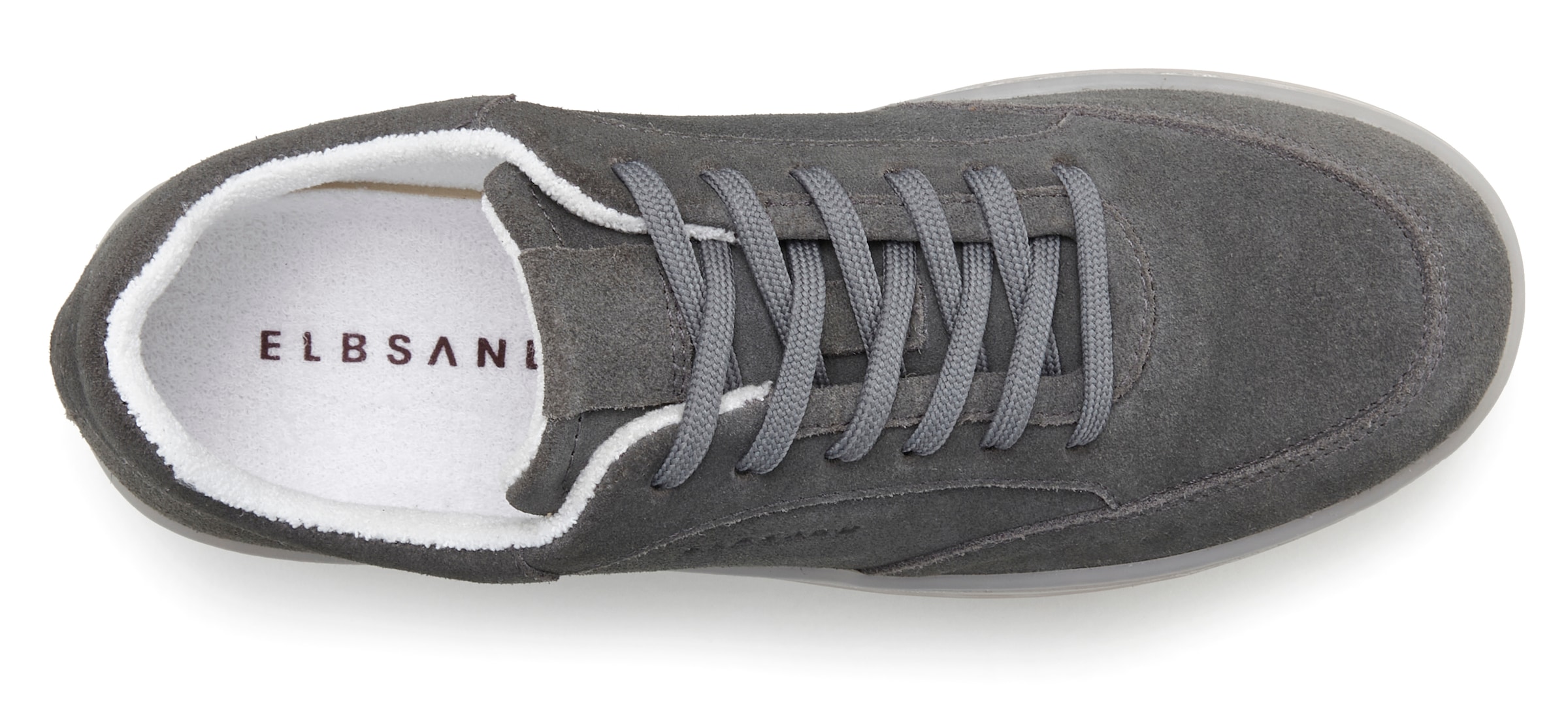 Elbsand Sneaker, Schnürhalbschuh, Freizeitschuh aus Leder mit Frottee Innenfutter