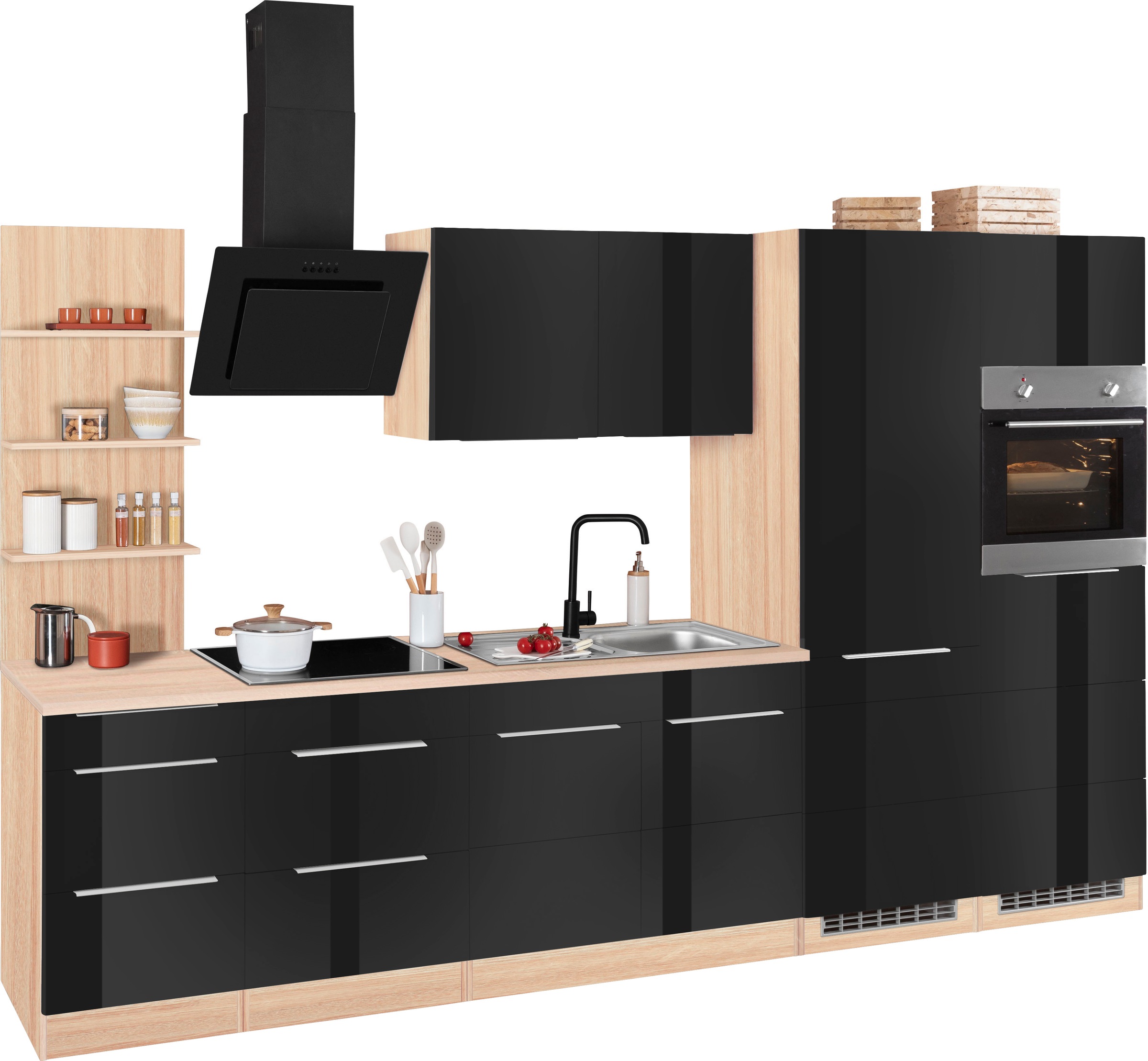 KOCHSTATION Küchenzeile »KS-Brindisi Breite 330 cm«, wahlweise mit E-Geräte günstig online kaufen