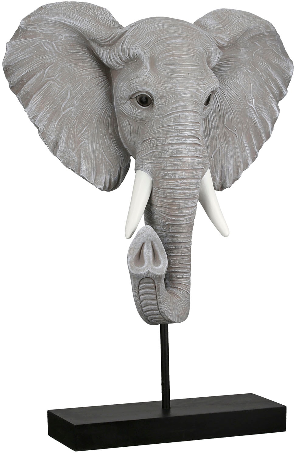 GILDE Tierfigur »Skulptur Elefant Ringo grau H. 42 cm« günstig online kaufen