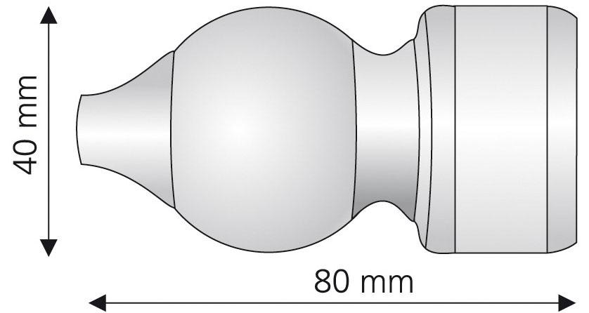 Liedeco Gardinenstangen-Endstück, (Set, 2 St.), für Gardinenstange Ø 28 mm  auf Rechnung bestellen