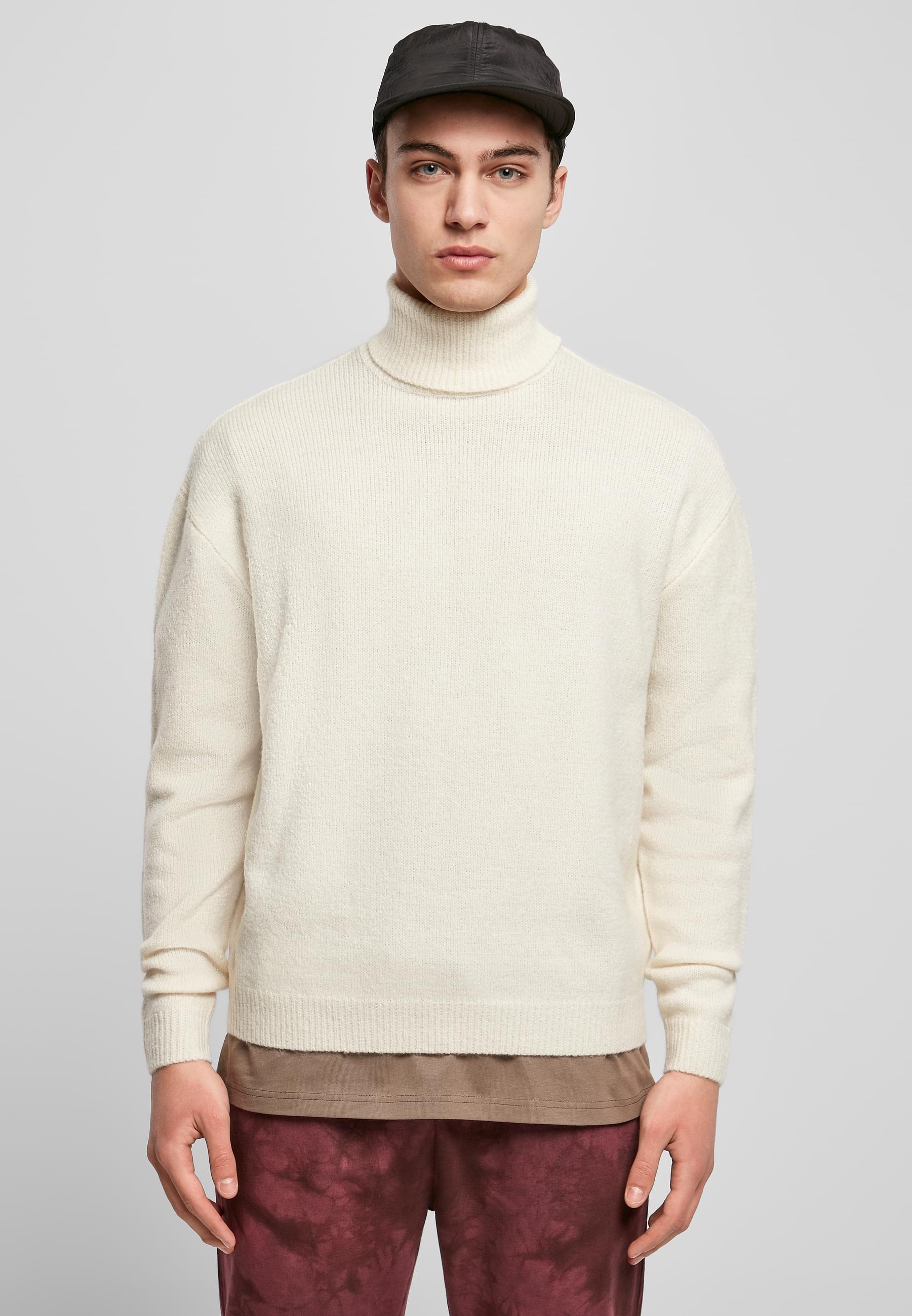 URBAN CLASSICS Rundhalspullover »Urban Classics Herren Oversized Roll Neck Sweater« 1 Stk.