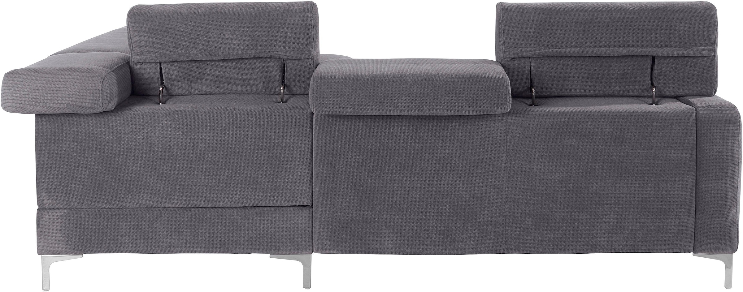 COTTA Ecksofa »Sammy L-Form«, mit Kopfteilverstellung, wahlweise mit Bettfunktion & Bettkasten
