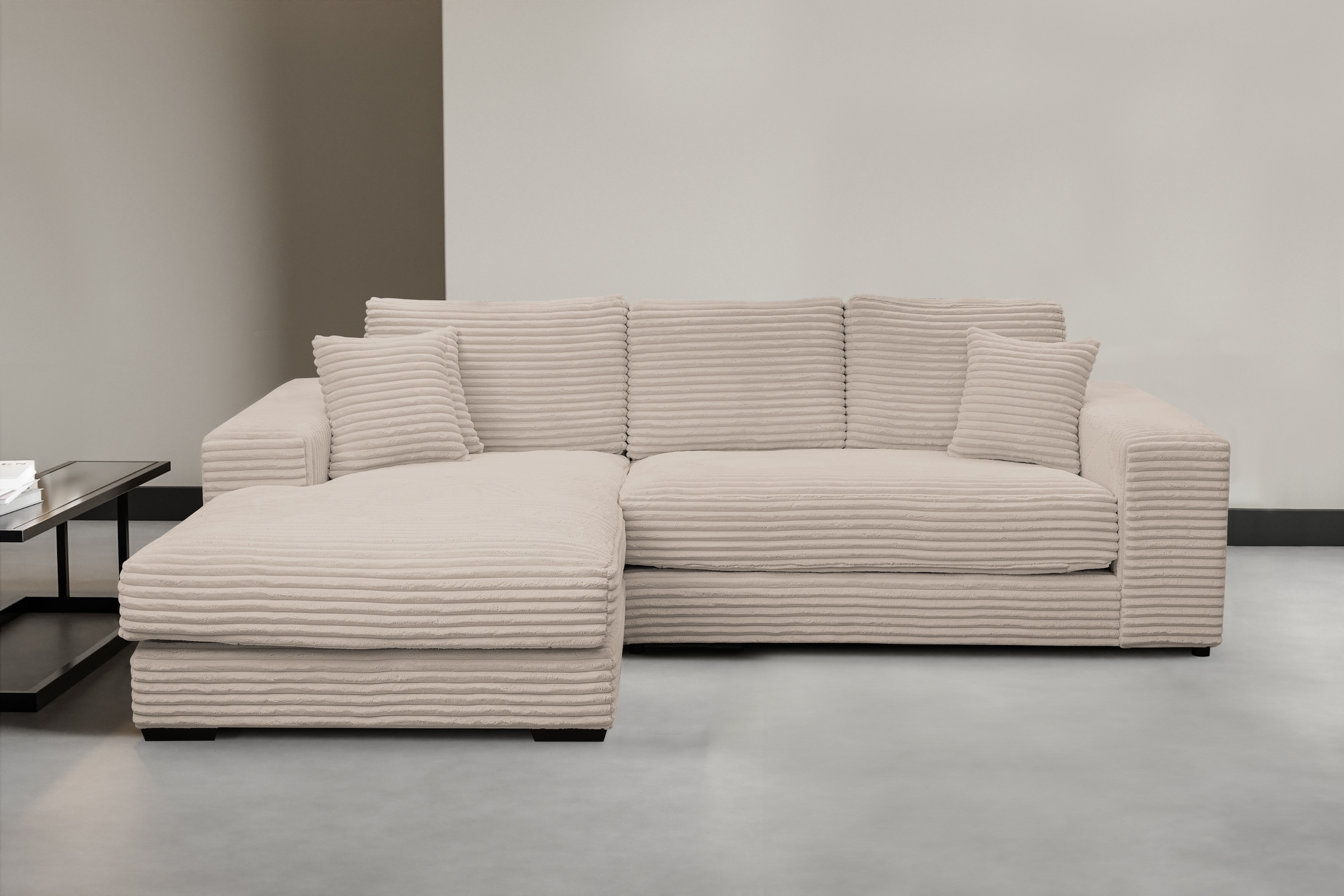 WERK2 Ecksofa "Eden L-Form", Design Ecksofa in Cord mit besonders weichem S günstig online kaufen