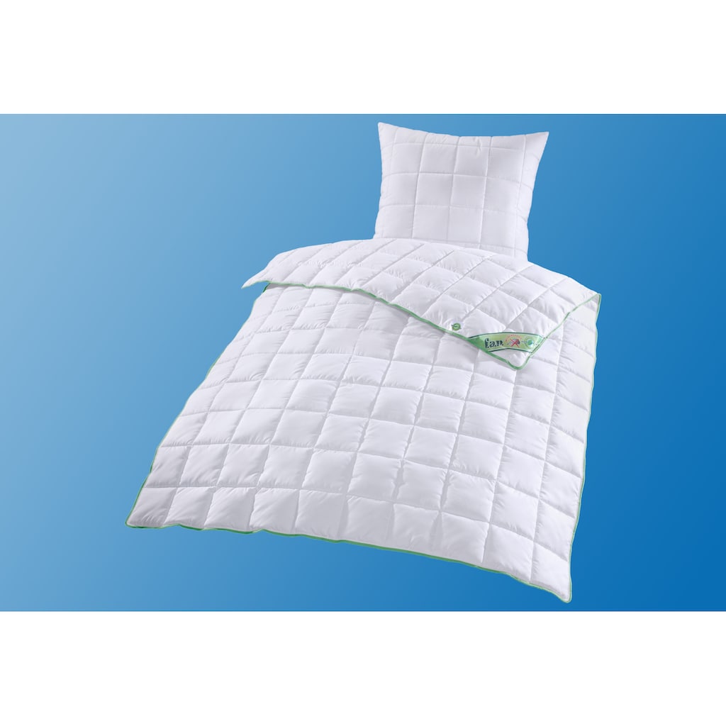 f.a.n. Schlafkomfort Microfaserbettdecke »Greenfirst«, leicht, Füllung Polyesterfaser, Bezug 100% Baumwolle, (1 St.)