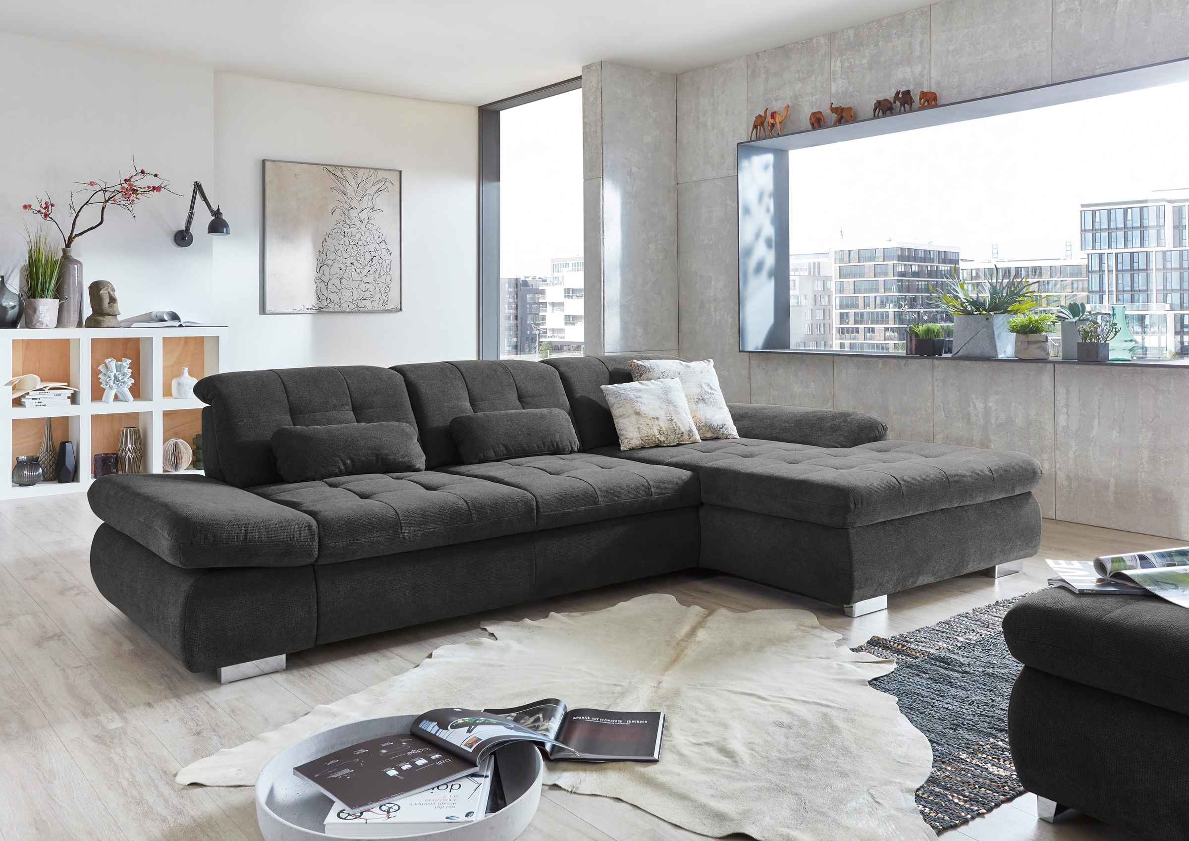 Die PlanBar Ecksofa »MP-IN17004 L-Form«, wahlweise mit Funktion, Federkern