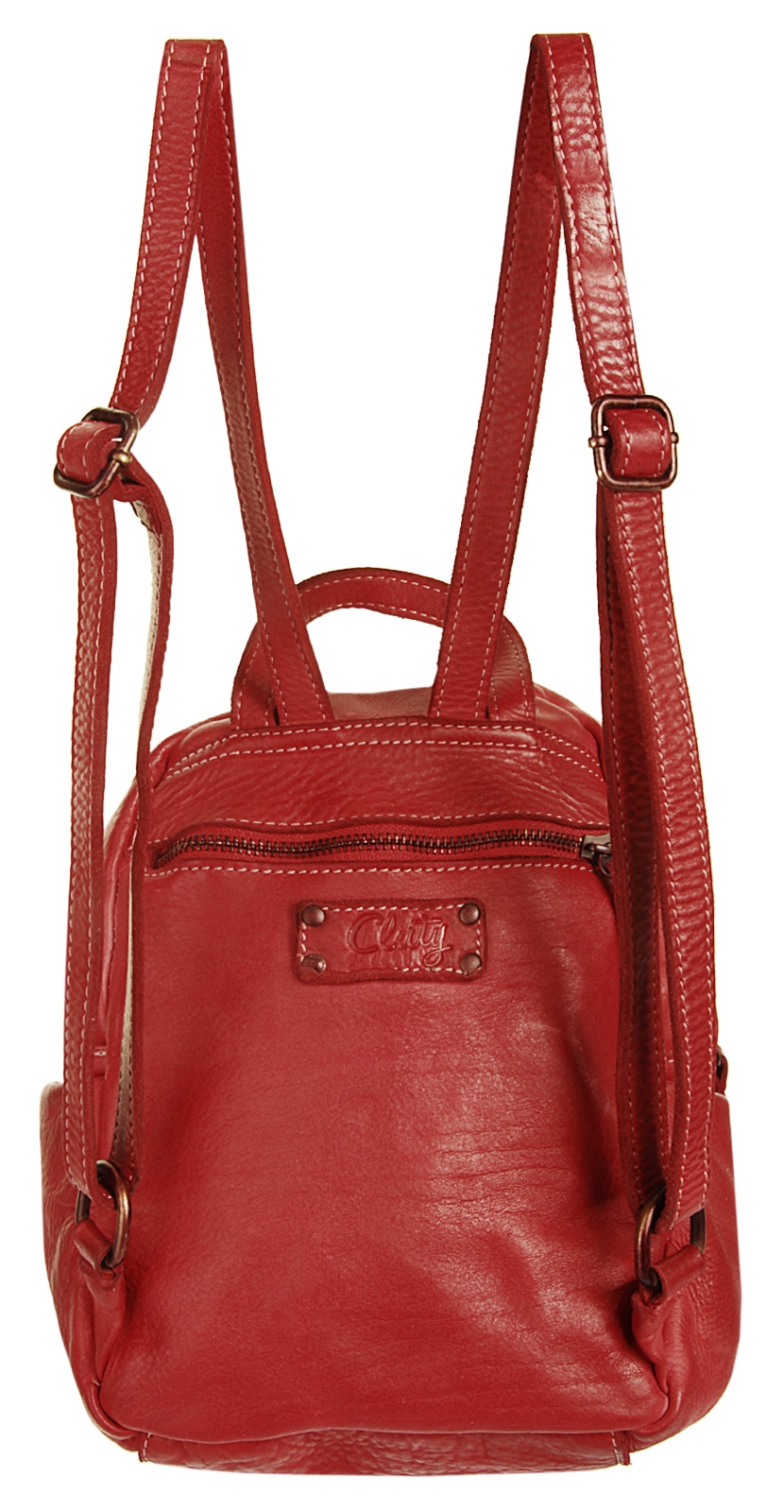 Cluty Cityrucksack, echt Leder, Made in Italy