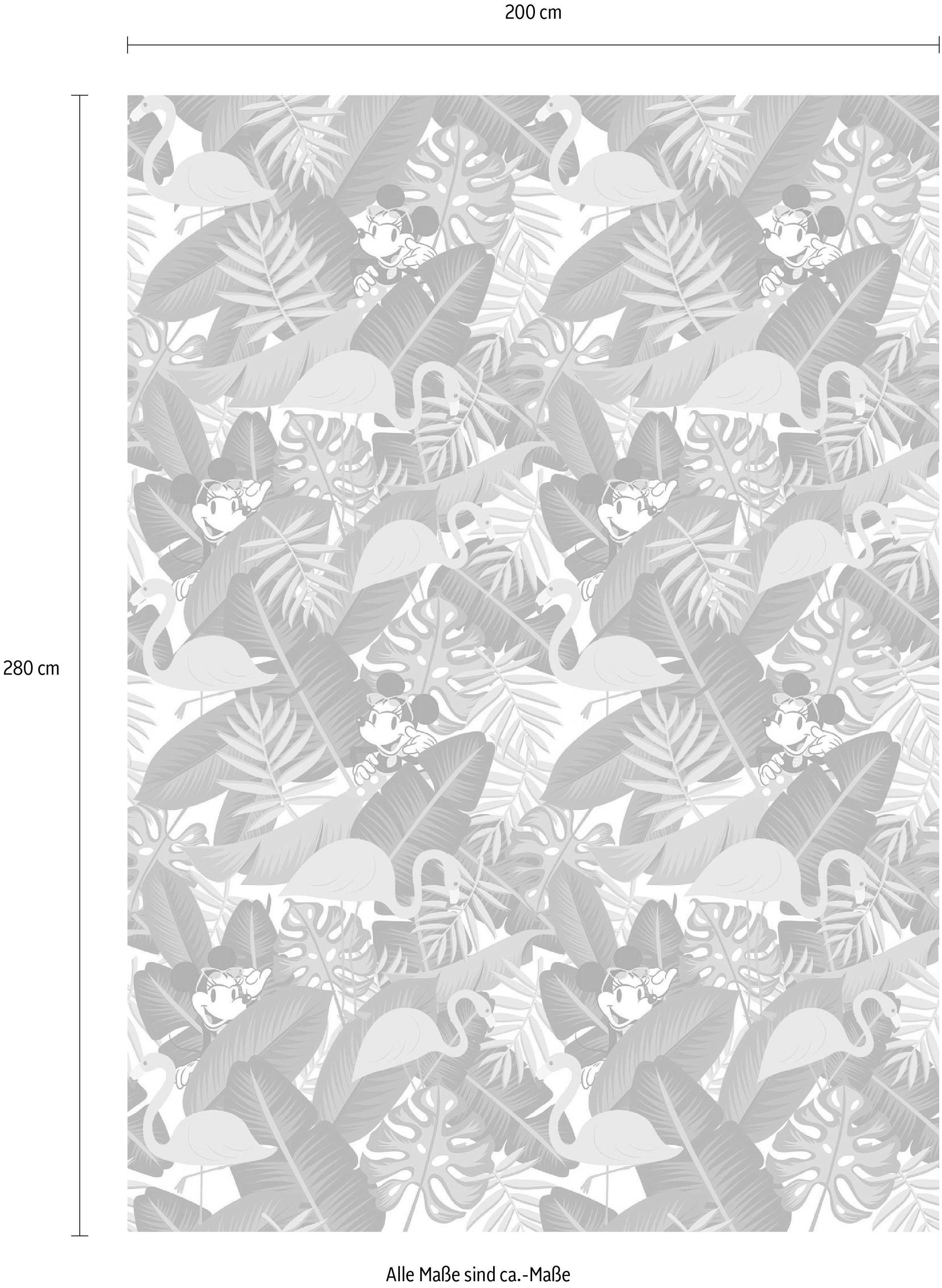 Komar Vliestapete »Digitaldruck Vlies -  Minnie Tropical - Größe 200 x 280 cm« bedruckt glatt Kinderzimmer