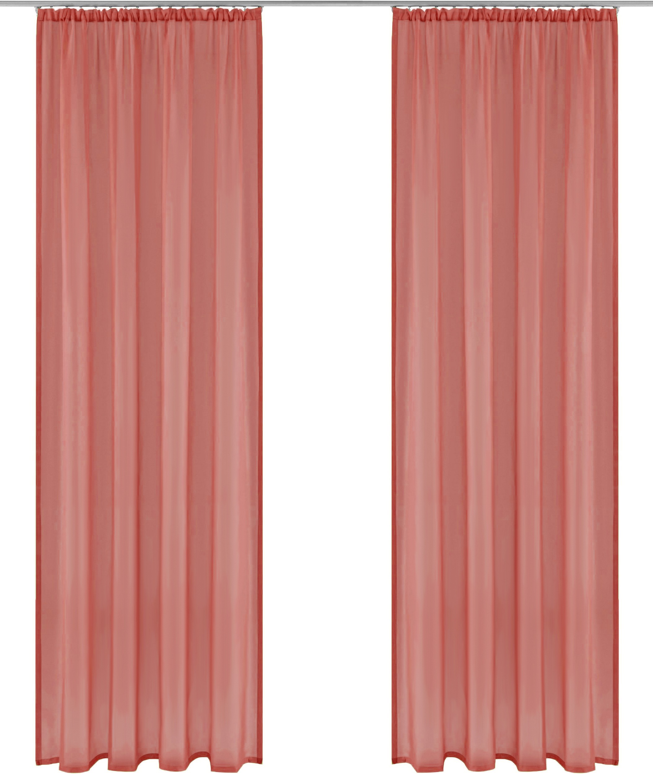 my home Gardine »XANA mit Ösen, Kräuselband oder Schlaufen«, (1 St.), Bestseller, einfarbig, 1 bzw. 2 Schals, pflegeleicht, Schal