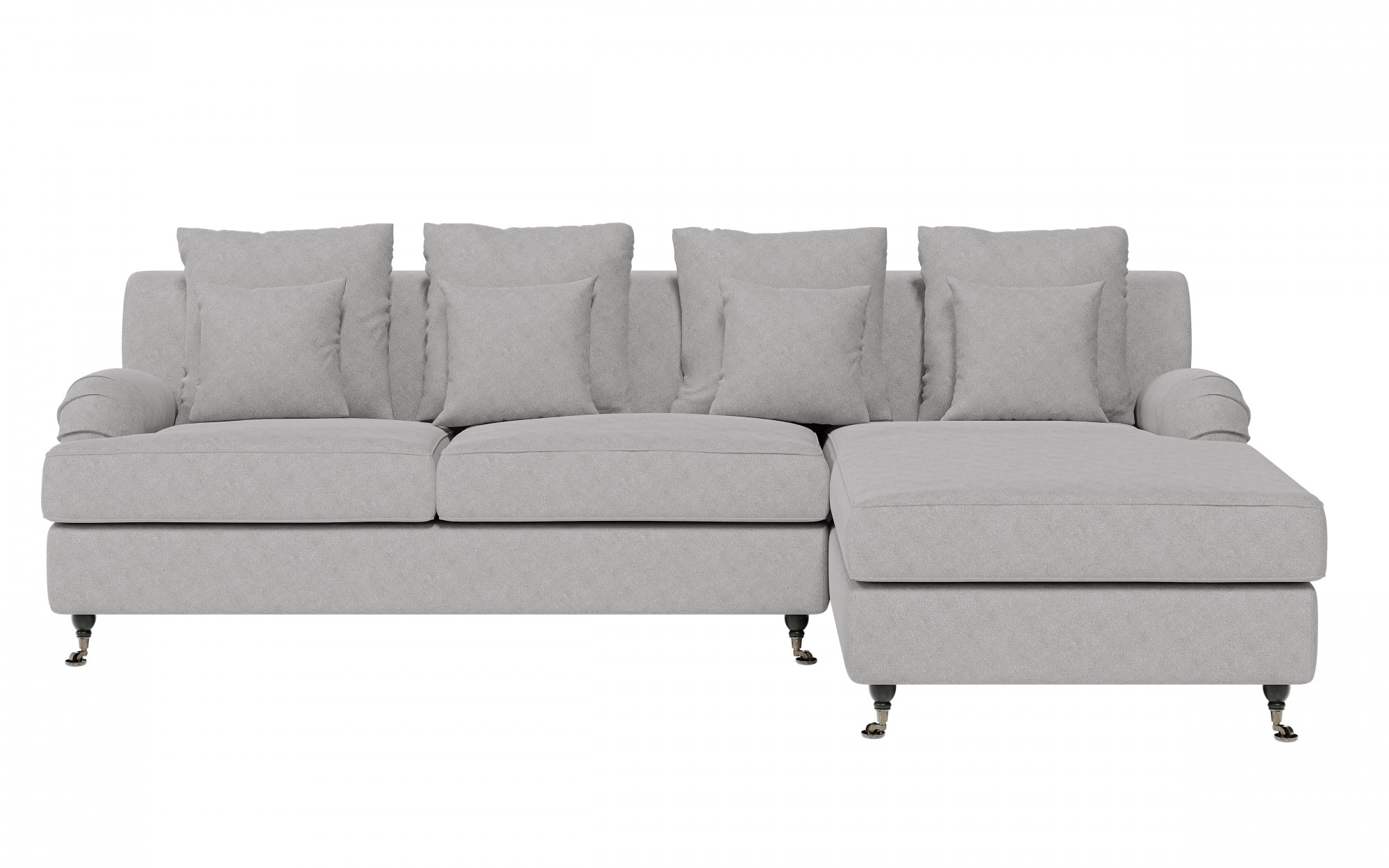 Guido Maria Kretschmer Home&Living Ecksofa »NORIN L-Form«, zwei Fußarten: vorne - Rollen, hinten - Holzfüße