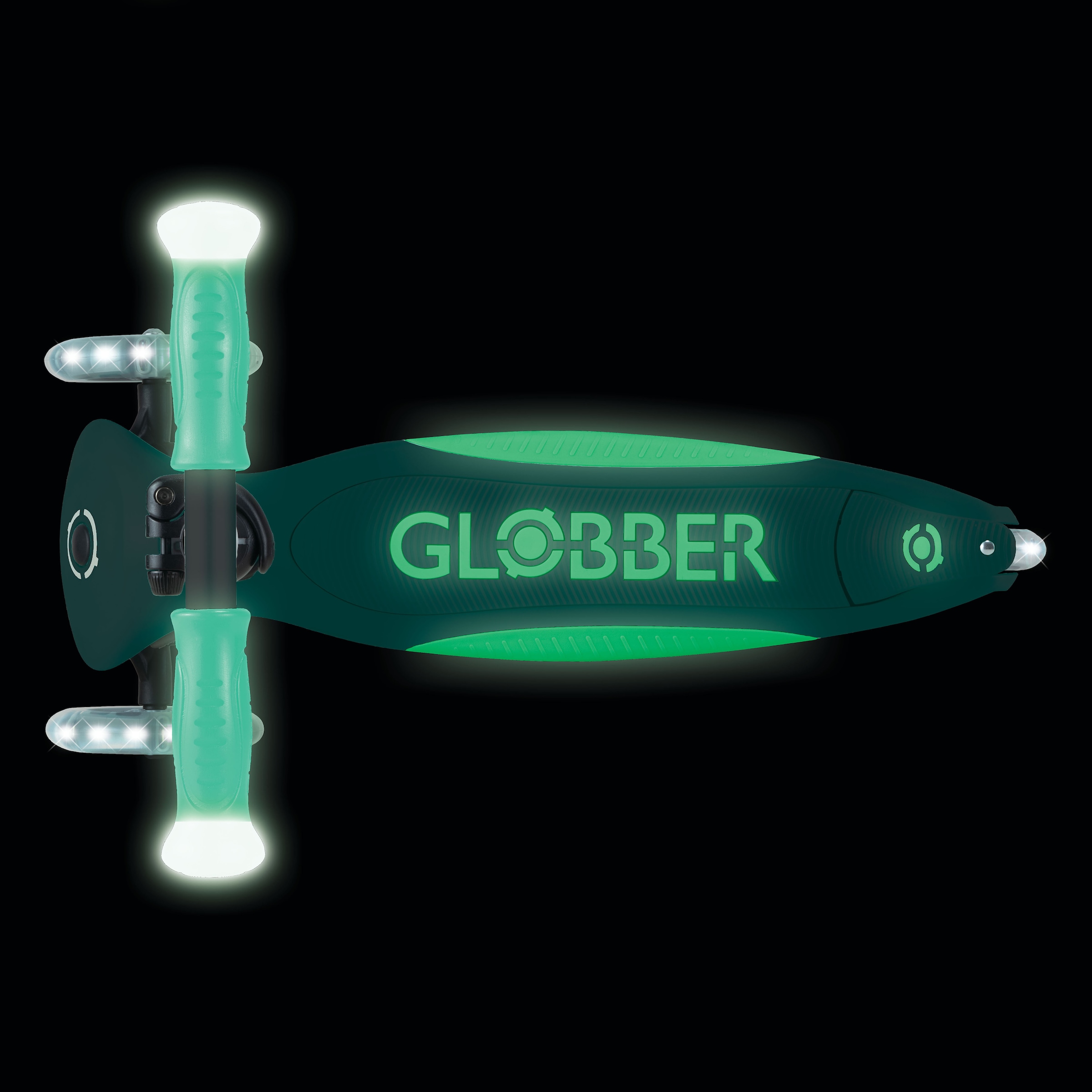 Globber Tretroller »ELITE GLOW LIGHTS, mit Leuchtrollen und Glow-Effekt«