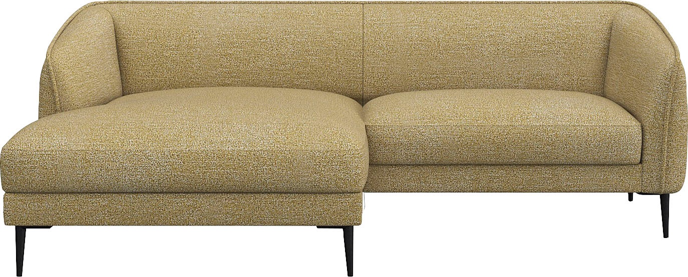 FLEXLUX Ecksofa »Belle Designsofa, bequem durch Kaltschaum im Sitz«, Skandi günstig online kaufen