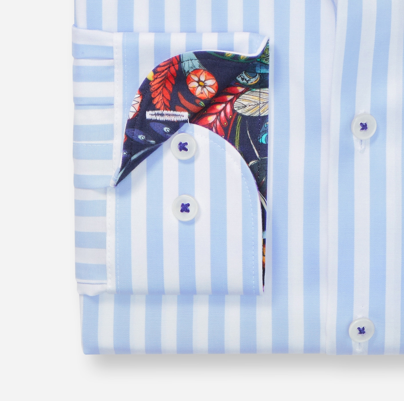 OLYMP Langarmhemd »Level 5« gestreift, body fit, New York Kentkragen, Businesshemd