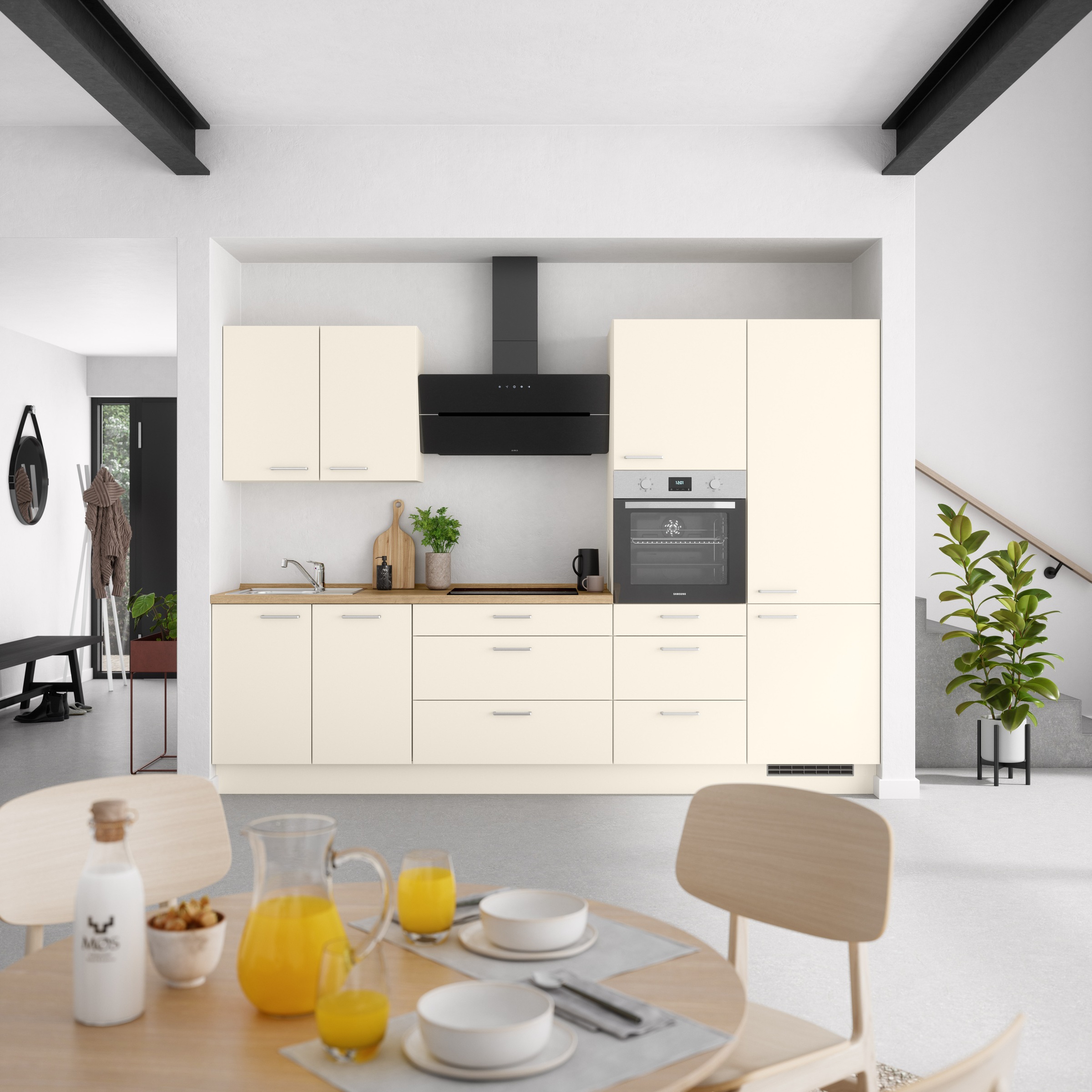 nobilia® Küchenzeile »"Touch II"«, vormontiert, Ausrichtung wählbar, Breite 300 cm, wahlw. mit E-Geräten