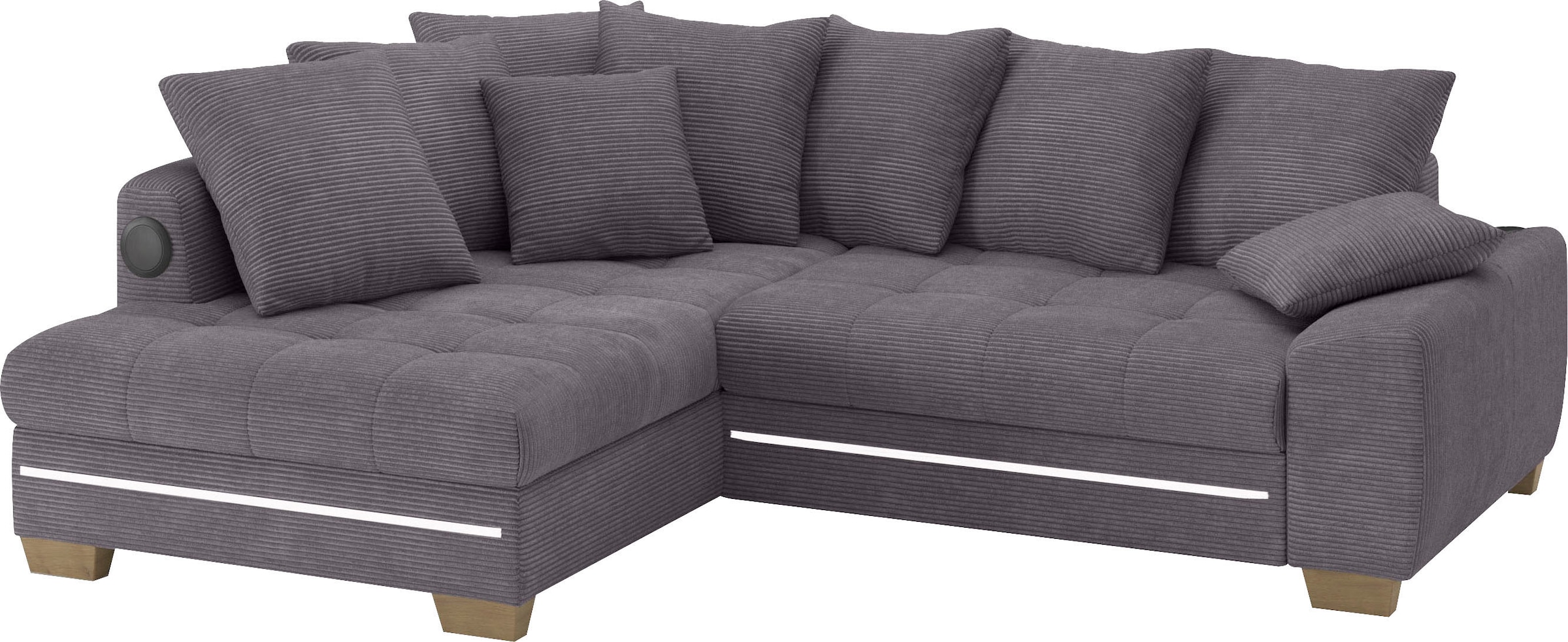 Mr. Couch Ecksofa »Nikita II, L-Form«, mit Kaltschaum, RGB-LED, Soundsystem günstig online kaufen