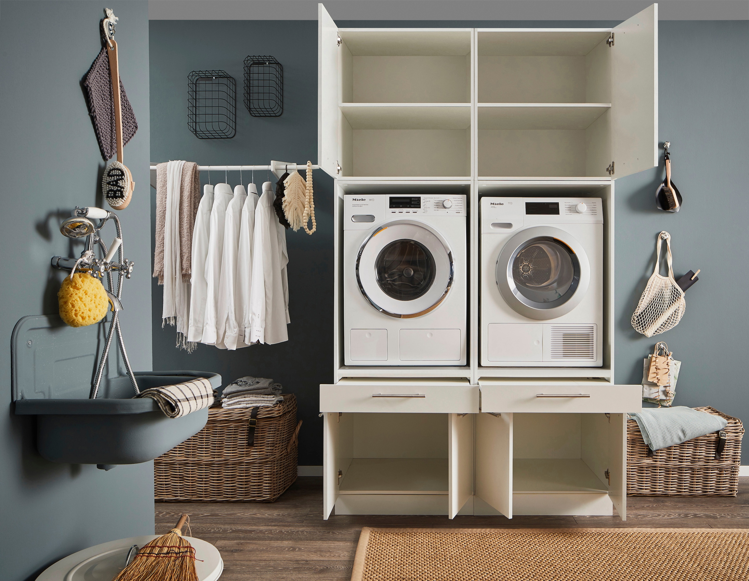 Laundreezy Mehrzweckschrank-Set »Laundreezy, 4-tlg. Mehrzweckschrank-Set B/H/T 135/238/68 cm« 4 Stk. tlg.