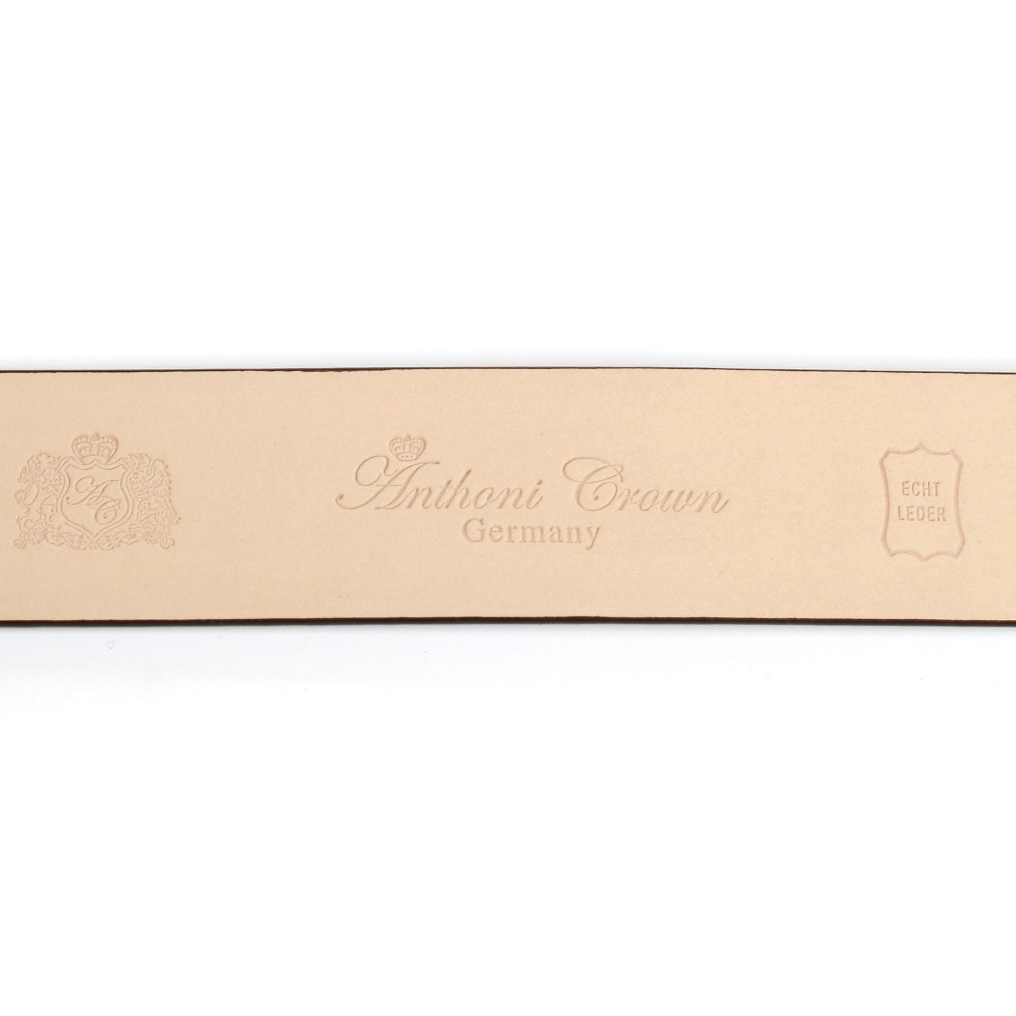 Anthoni Crown Ledergürtel, mit kürzbar-Gürtel Individuell Hartglas-Schließe, nach online Maß kaufen