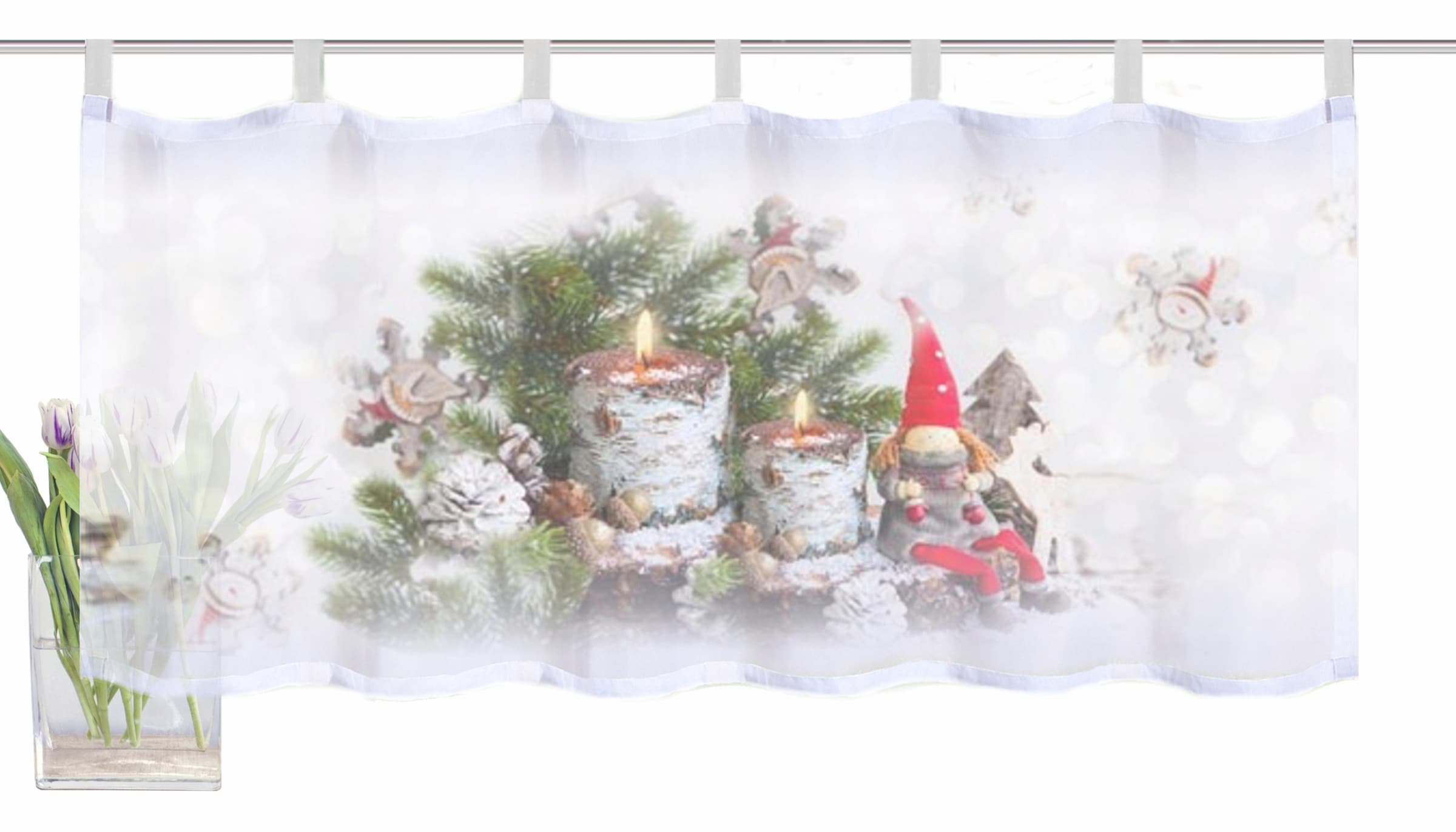 HOME WOHNIDEEN Scheibengardine 45x120 bestellen St.), und schnell HxB: (1 »WEIHNACHTSWICHTEL«, bequem