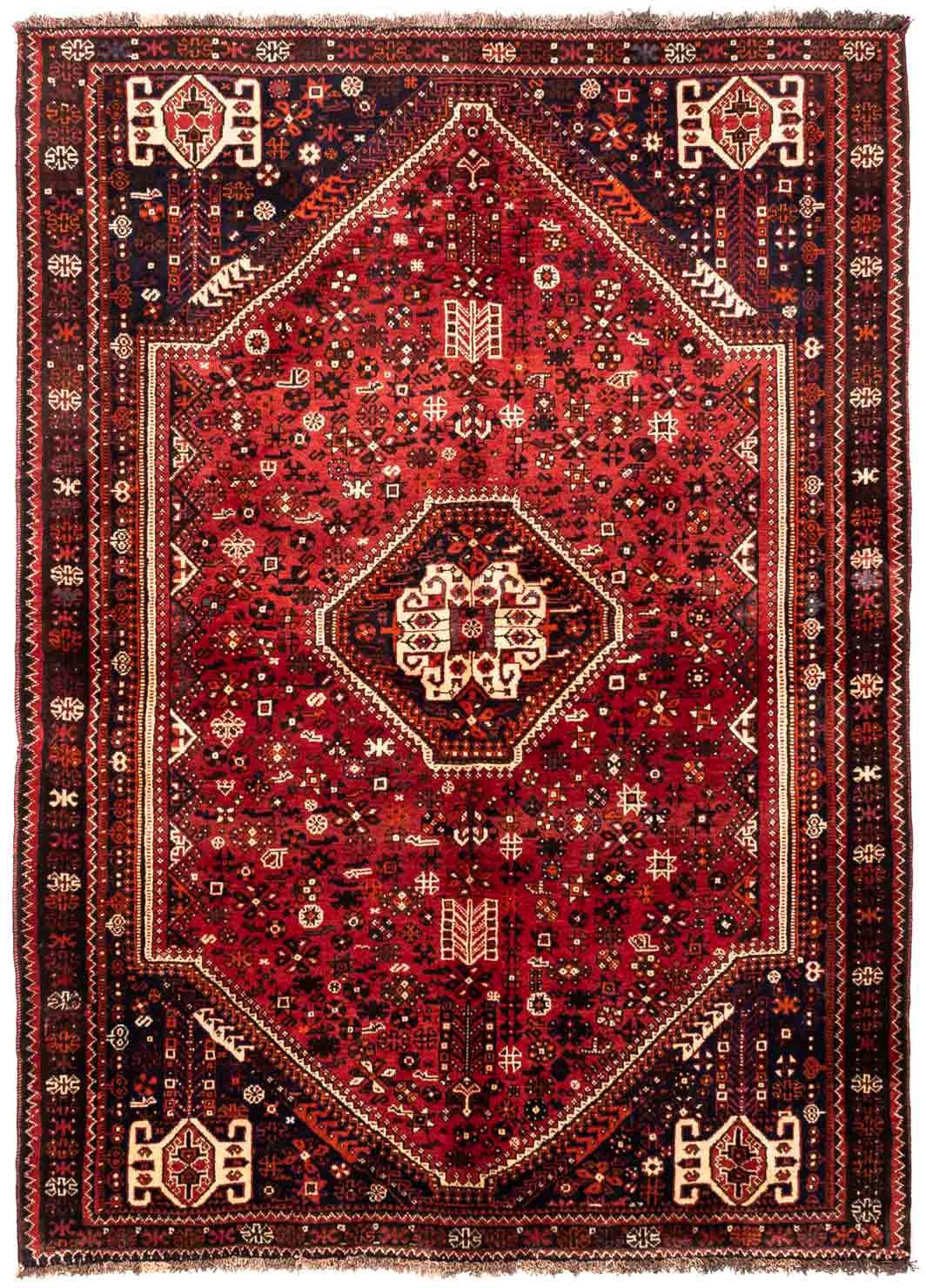 morgenland Wollteppich »Shiraz Medaillon 210 x 145 cm«, rechteckig, 1 mm Hö günstig online kaufen