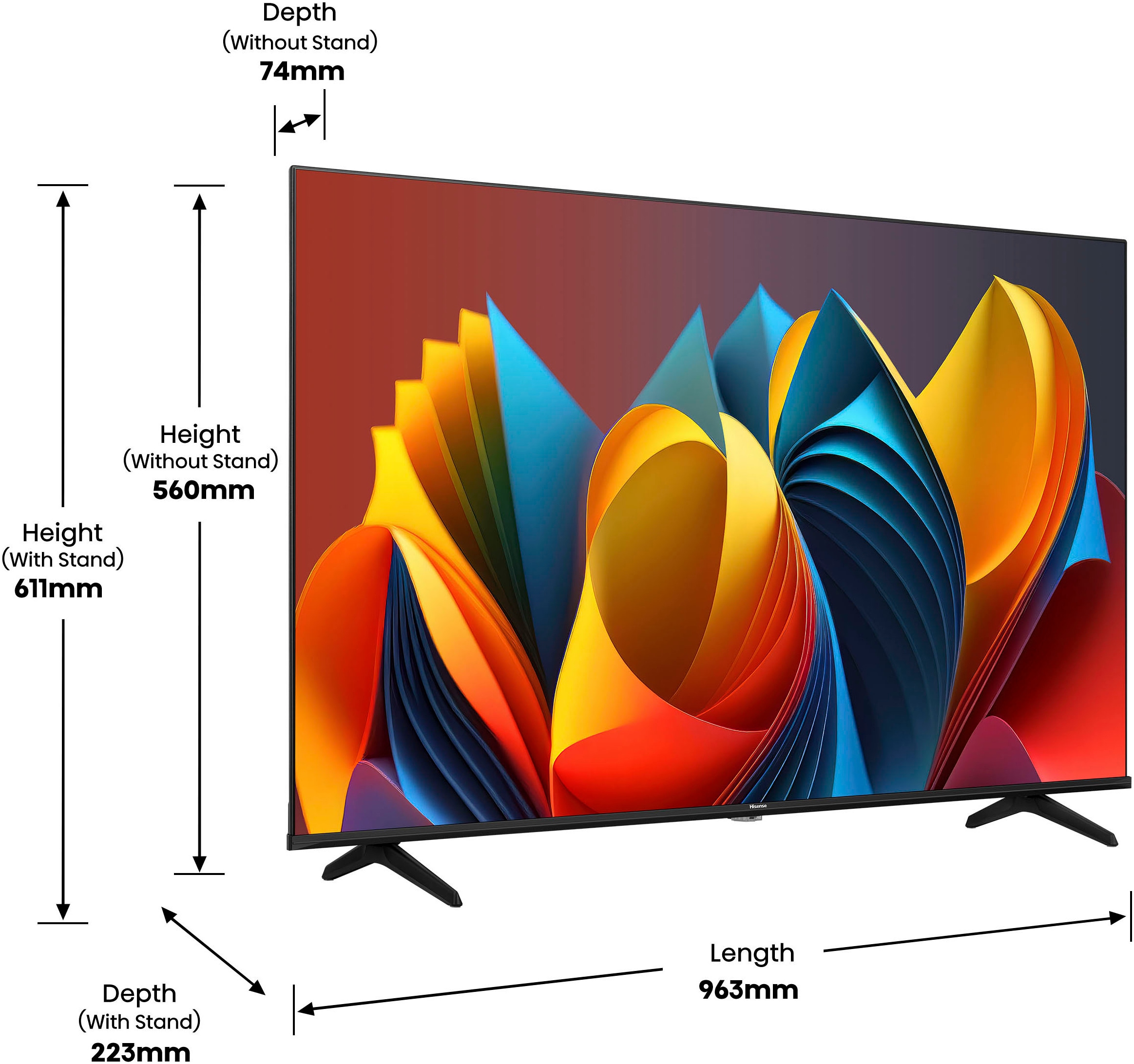 Hisense QLED-Fernseher »43E77NQ«, 4K Ultra HD, Smart-TV, 4K UHD, QLED