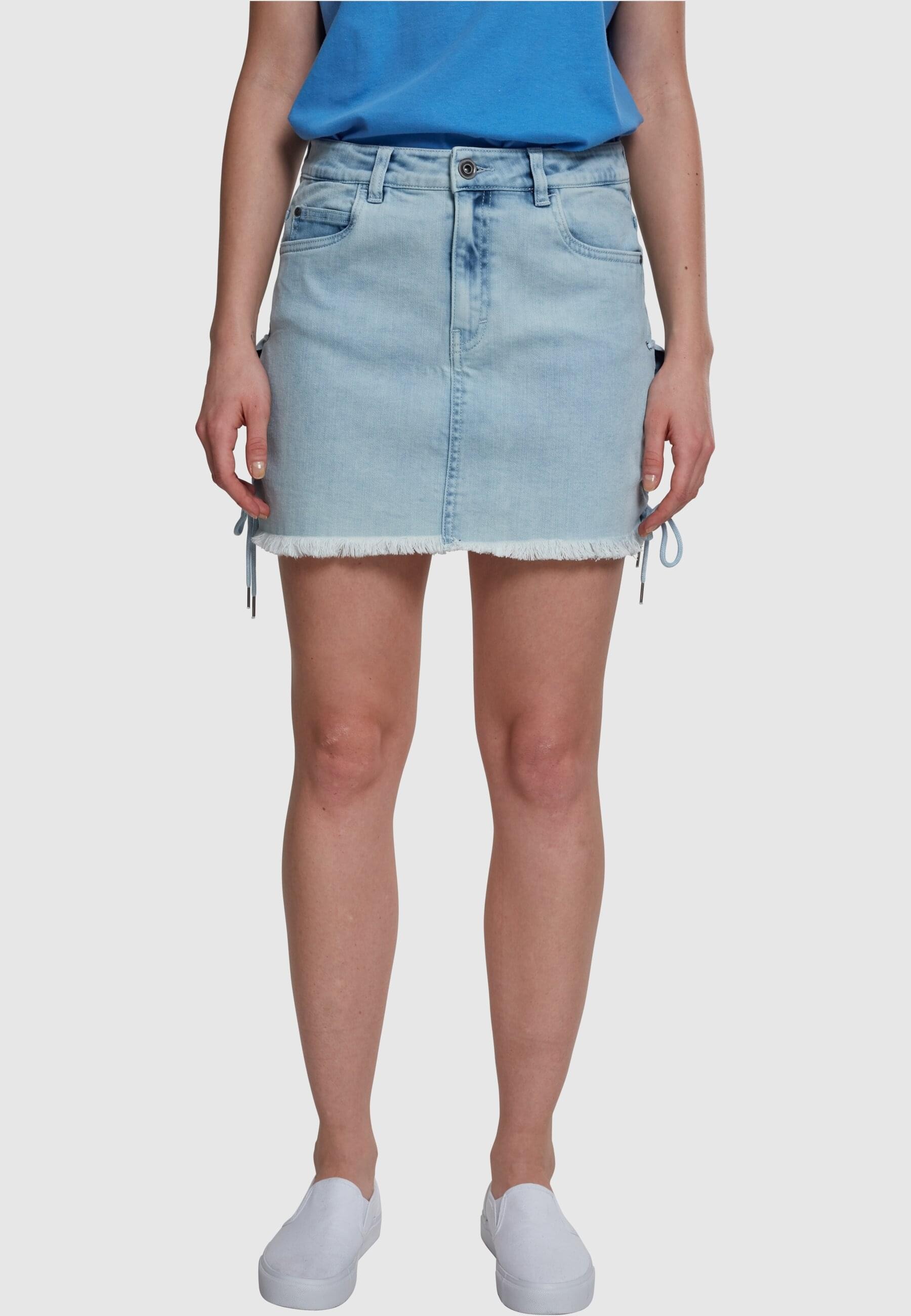 URBAN CLASSICS Jerseyrock »Urban Classics Damen Ladies Denim Lace Up Skirt« 1 Stk.