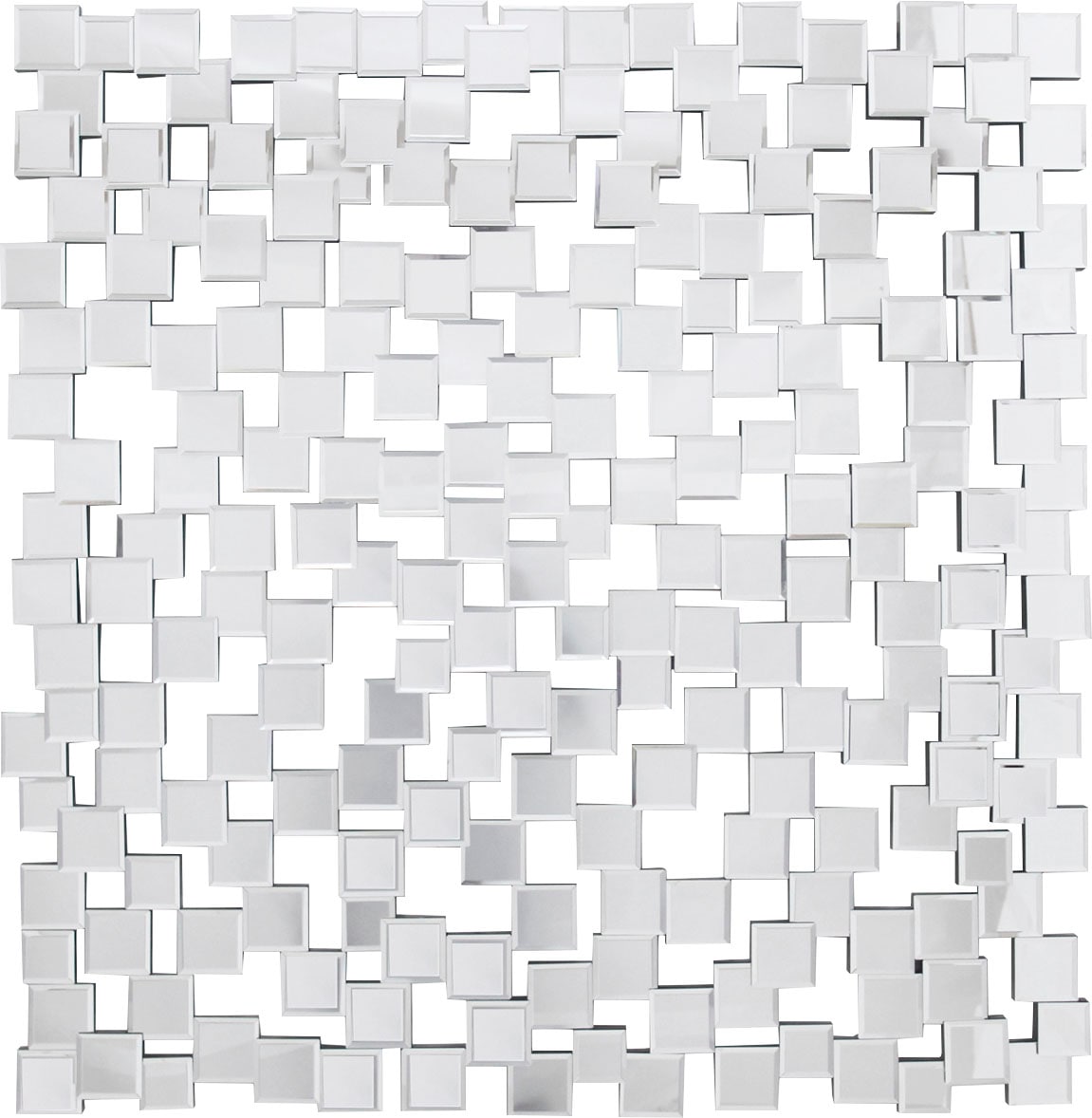 SalesFever Wandspiegel, Mosaikdesign aus Spiegelglasquadraten