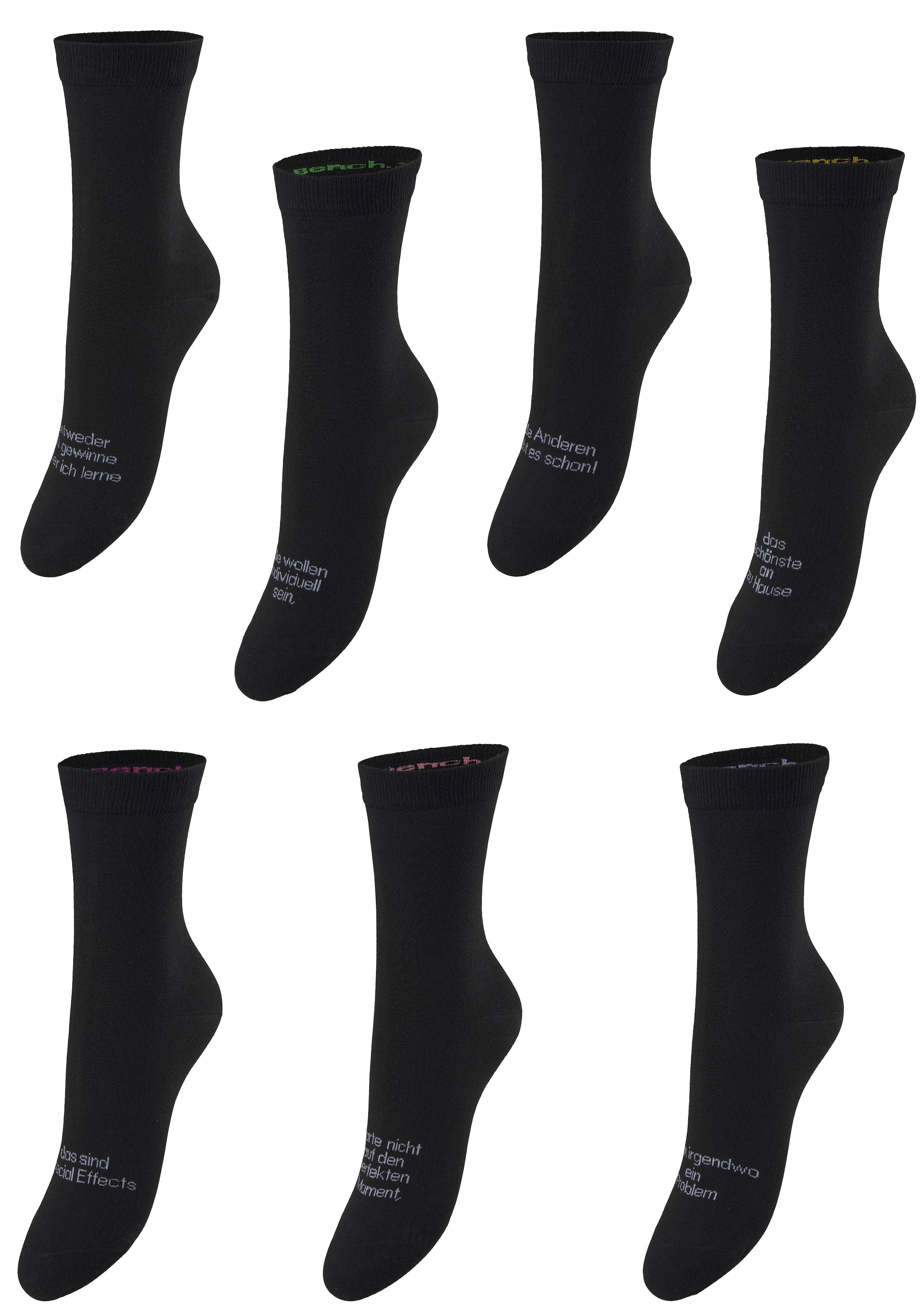 Bench. Socken, (7 Paar), mit Turnbeutel