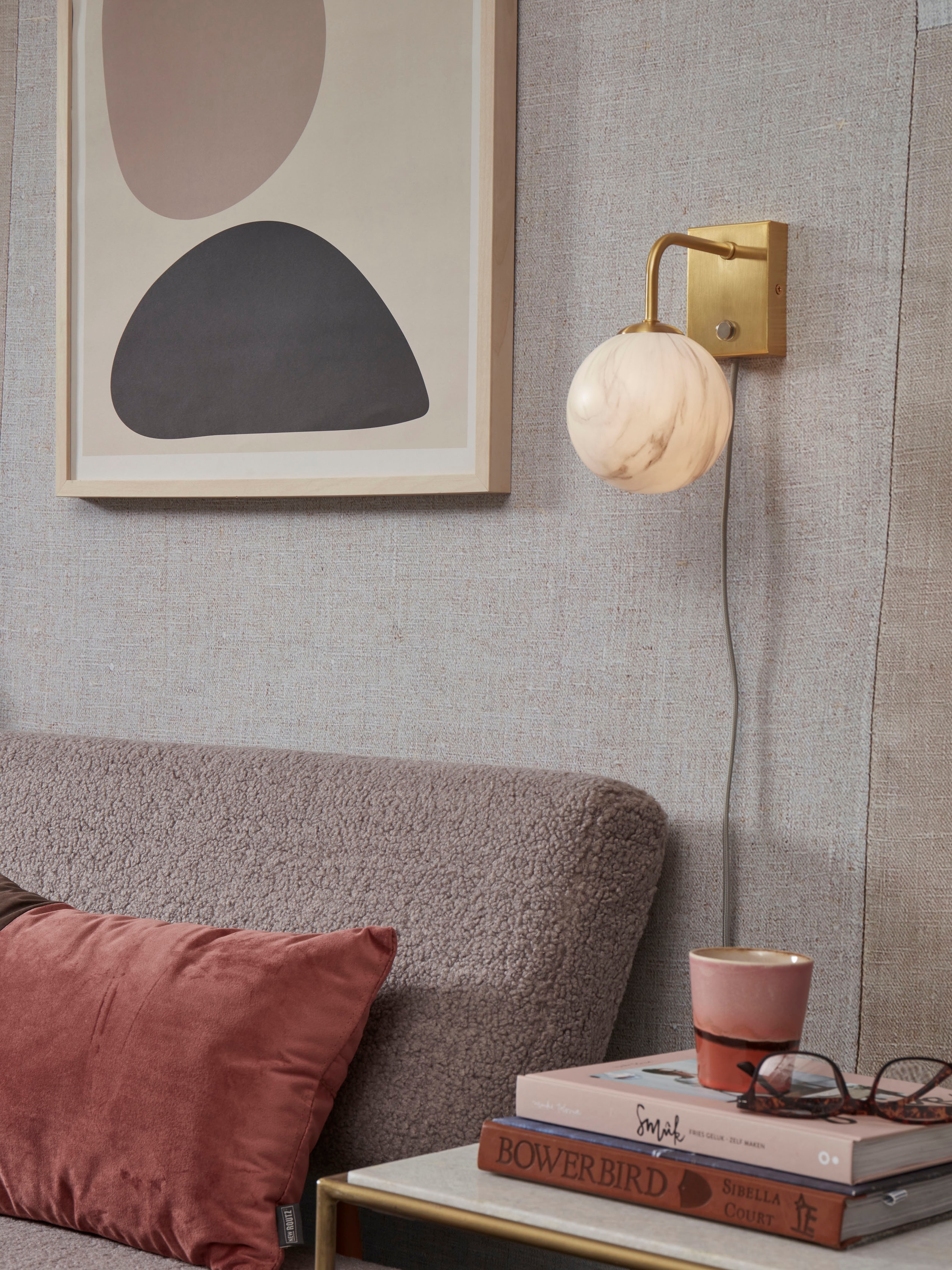 it's About RoMi Wandleuchte »CARRARA«, 1 flammig, Leuchtmittel G9 | LED wechselbar, Marmor Look