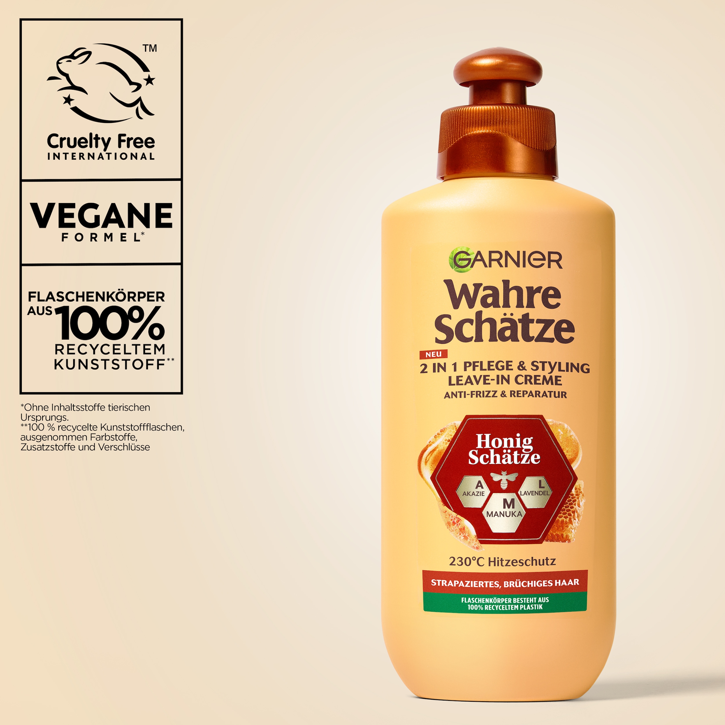GARNIER Haarmousse »Garnier Wahre Schätze 2-in-1 Pflege & Styling Honig Schätze«