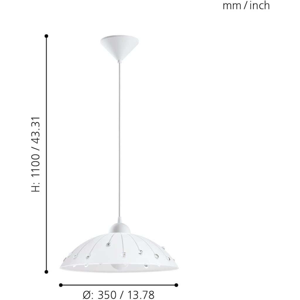 EGLO Pendelleuchte »VETRO«, 1 flammig-flammig