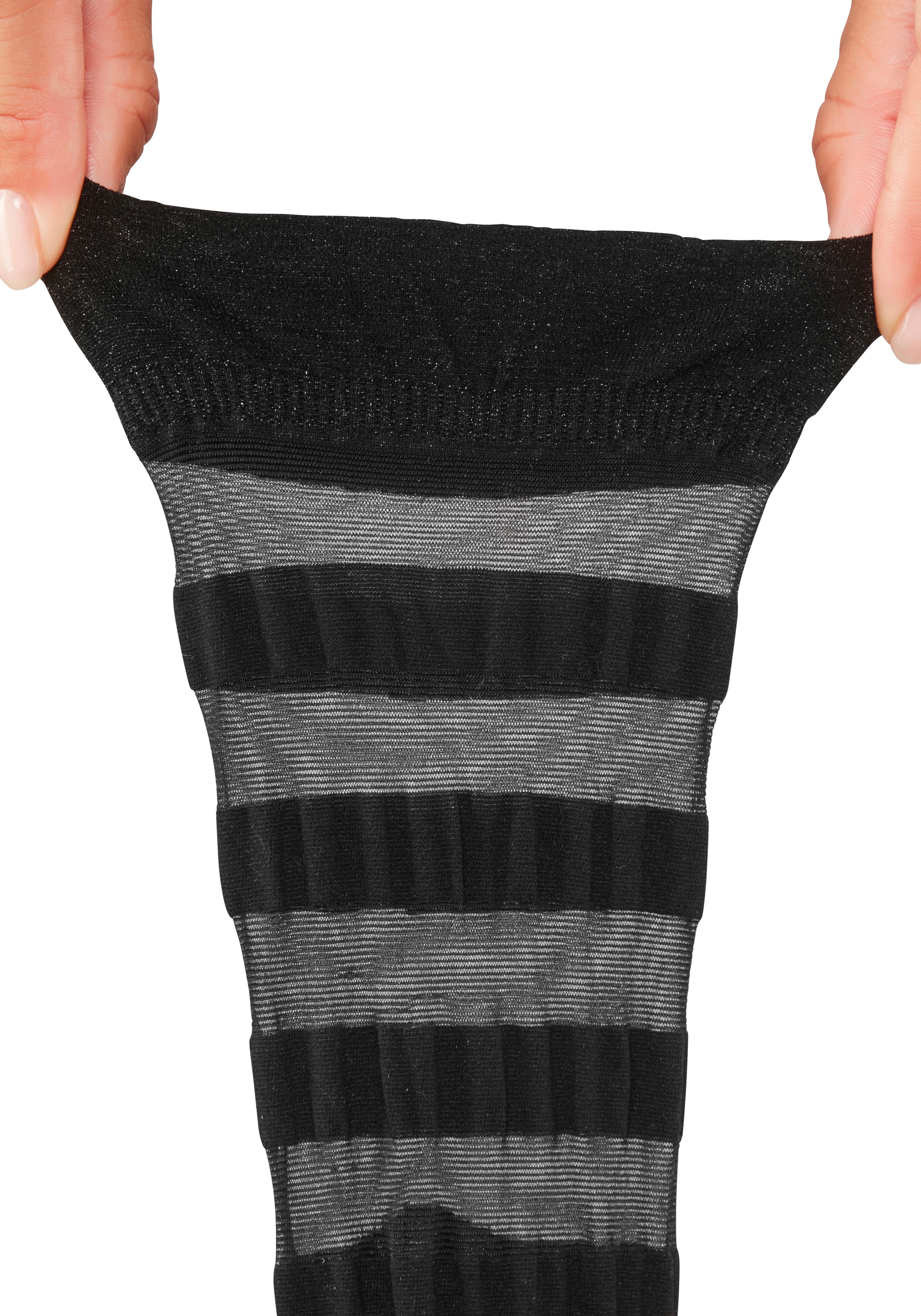 Vivance Feinsöckchen »Transparente Nylon Socken, Damen Feinstrümpfe, für Alltag und Büro« 20 DEN Packung, 2 Paar tlg. mit Streifen Design