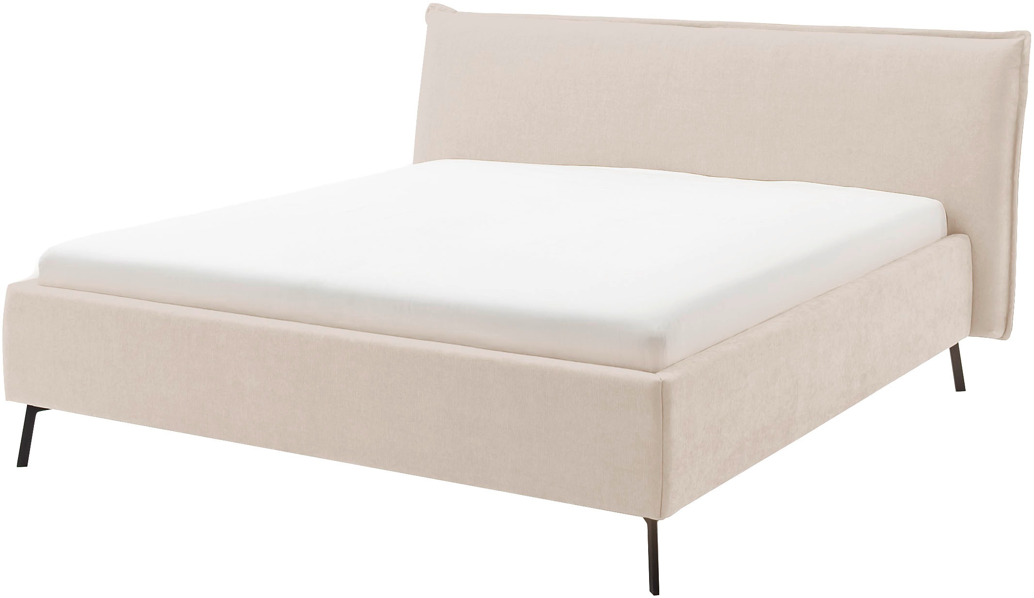 Home affaire Polsterbett »Aurela, liebevoll verarbeitete Biese & wahweise Überlänge« inkl. 7-fache Einlegetiefenverstellung & saugroboterfreundliche Höhe