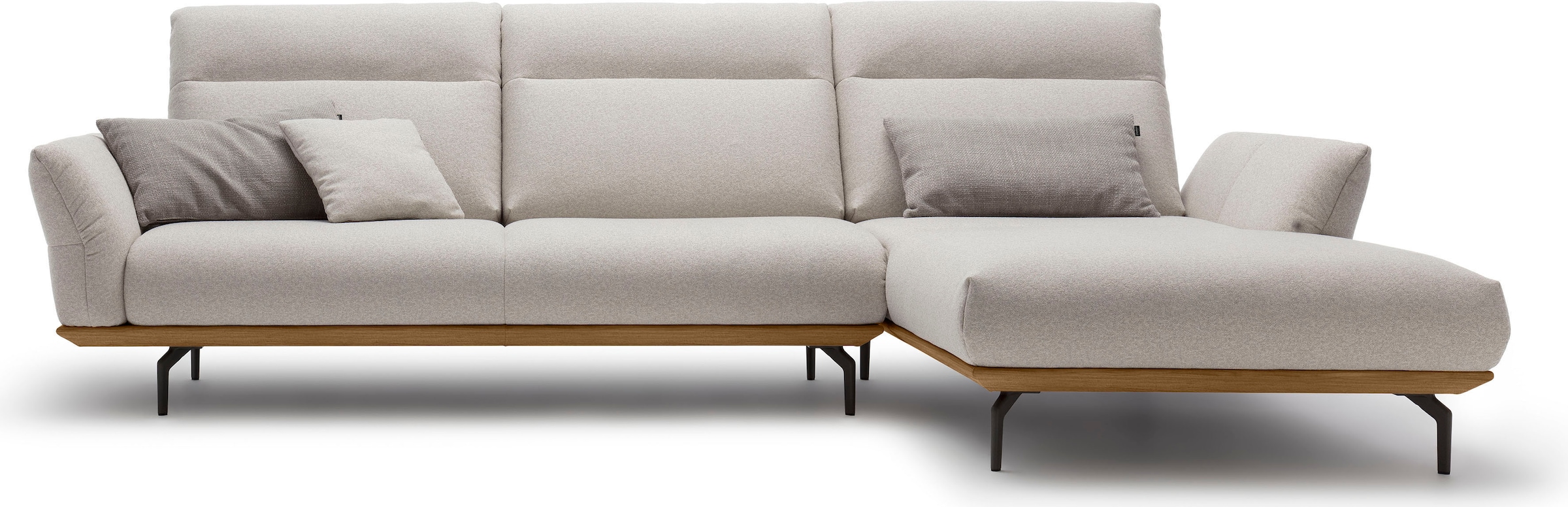 Creation BY ROLF BENZ Ecksofa »CR.460«, Sockel in Nussbaum, Winkelfüße in U günstig online kaufen