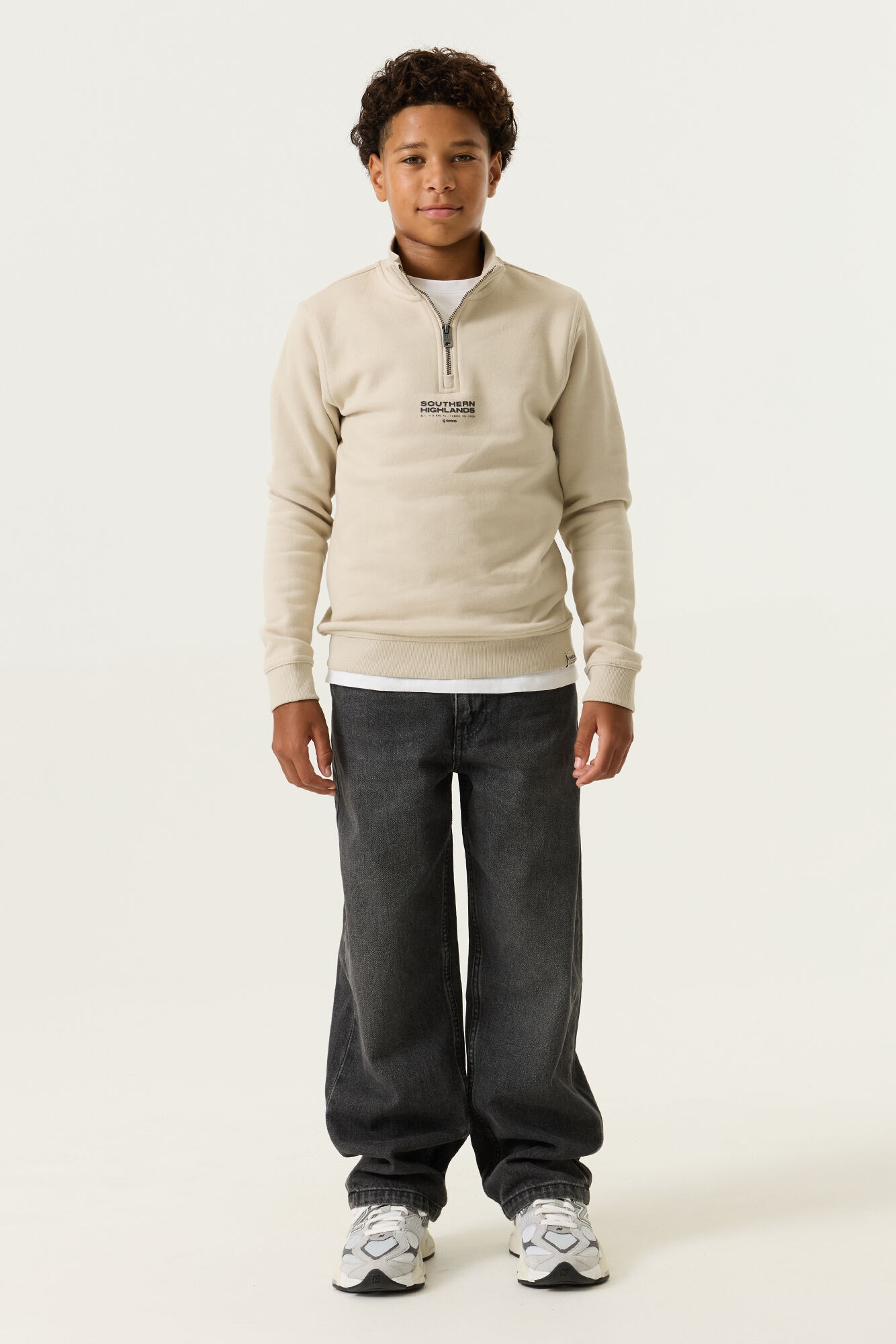 Garcia Sweatshirt , für Jungen, mit Reißverschluss und Stehkragen
