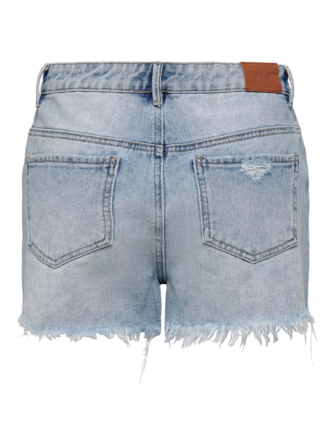 ONLY Jeanshotpants »ONLPACY HW DNM SHORTS NOOS«, mit Destroyed Effekt