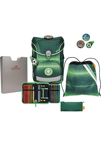 DerDieDas® Schulranzen »Ergoflex Easy, Soccer Green«, Reflektoren, Faser aus... kaufen