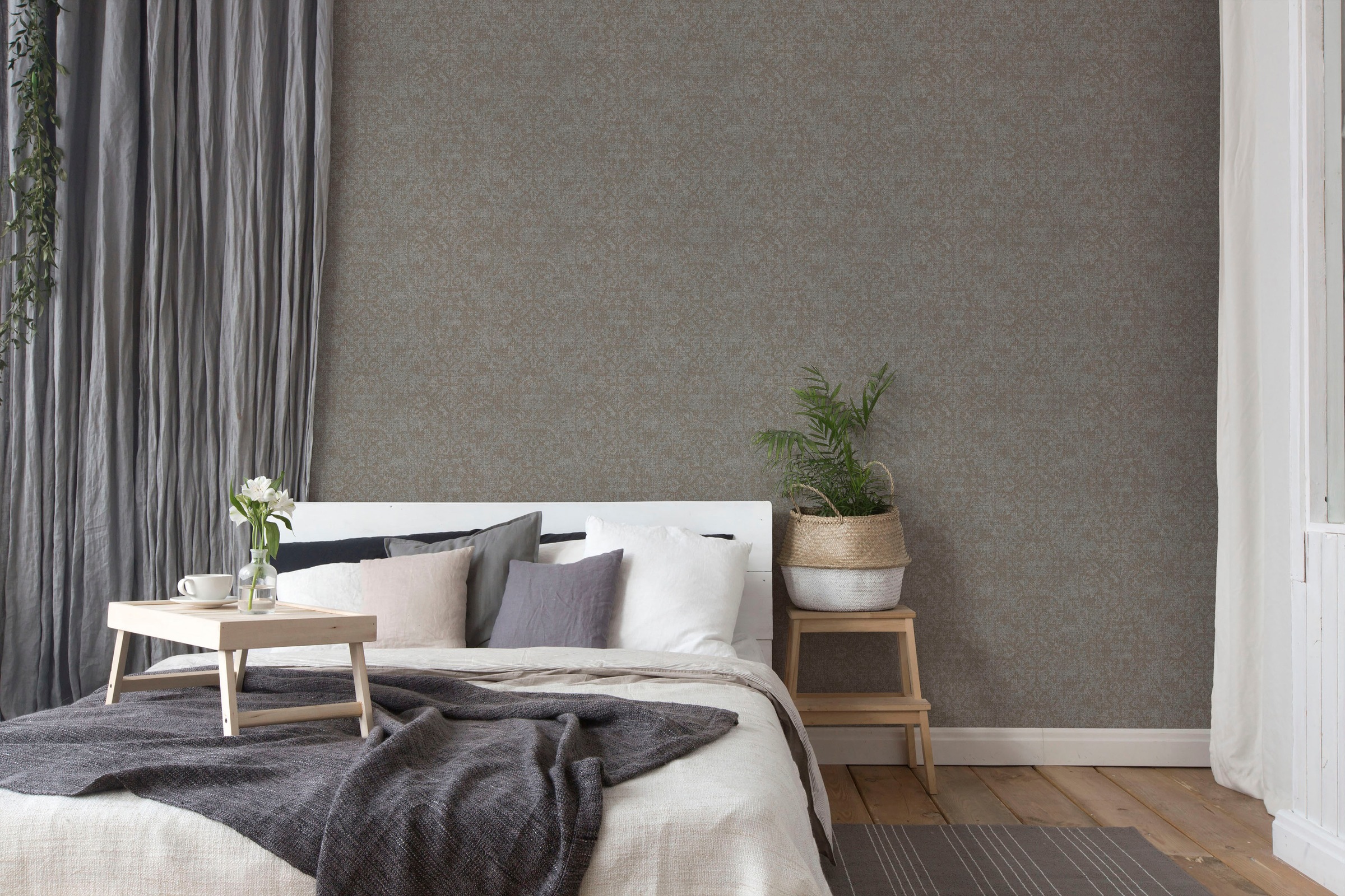 living walls Vliestapete »Desert Lodge«, Ethnomuster-Barock-ornamental, Tapete Ethno Tapeten Wohnzimmer Schlafzimmer Küche modern Design Optik