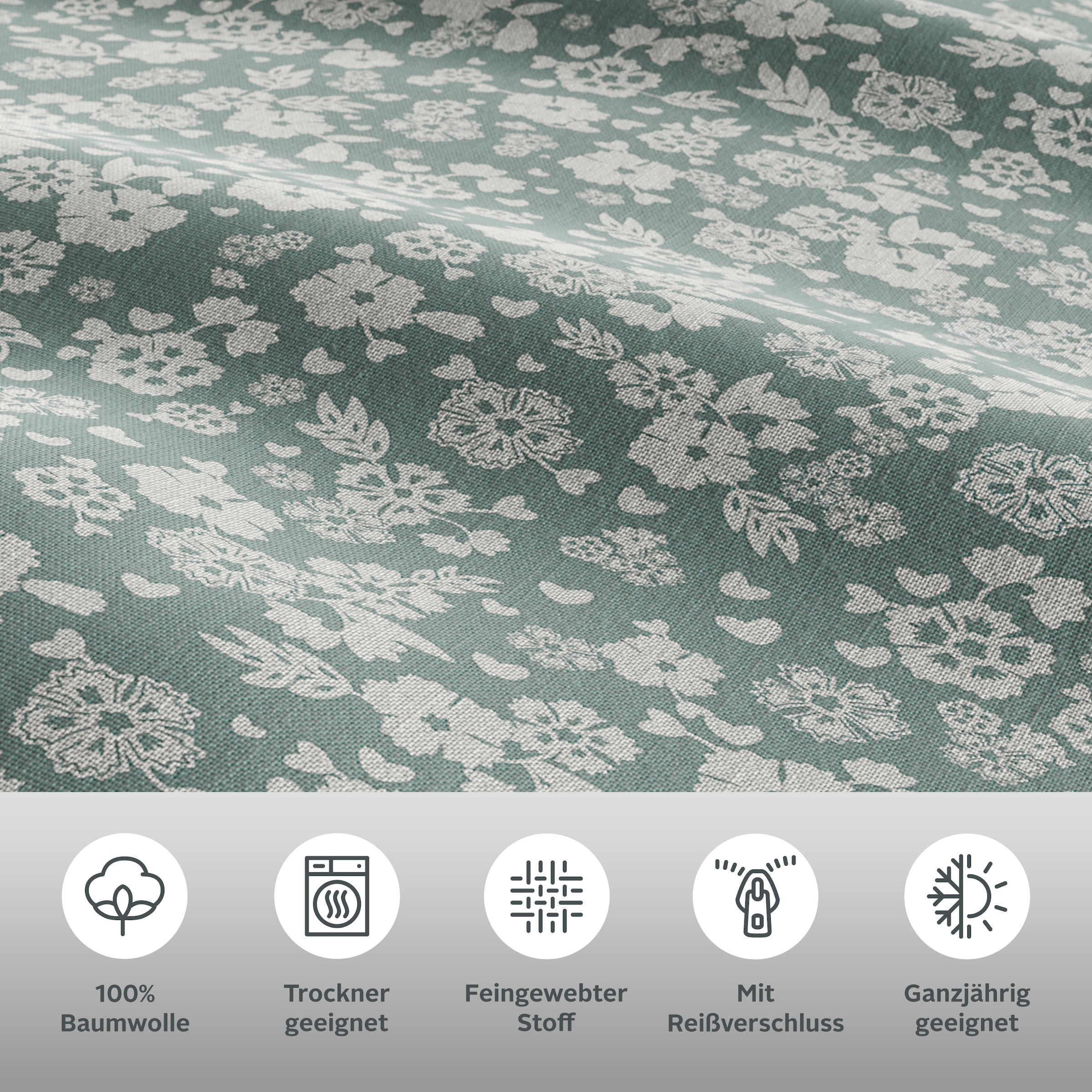 my home Bettwäsche »Mariby«, mit feinem Blümchen Design, skandinavisch, romantische Bettwäsche