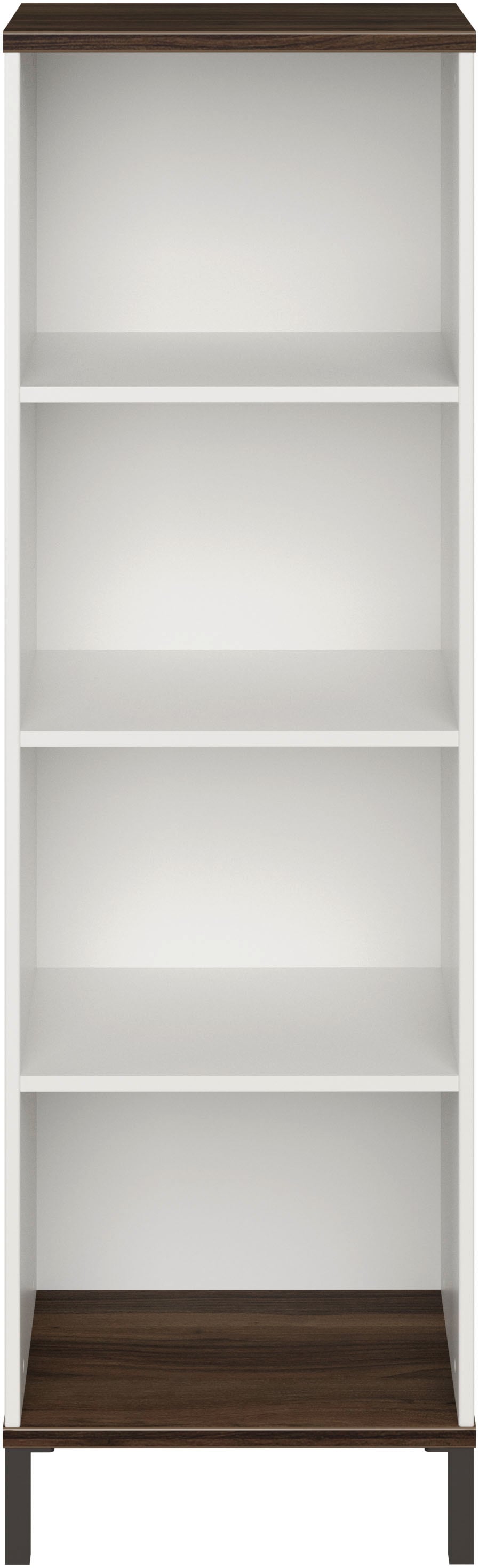 YUNY by PAIDI Standregal »LOVELY ALIV mit 4 offenen Fächern«, (B/H/T ca. 48x157x38cm, Off-White/Dark-Walnut), yuny by PAIDI