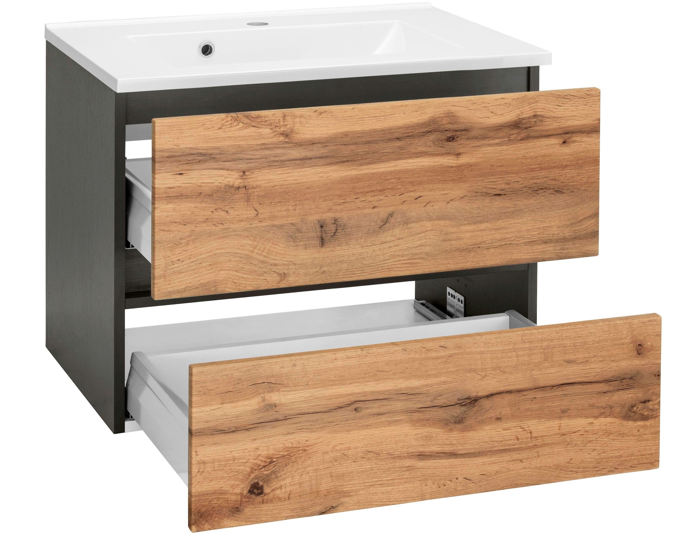 welltime Waschbeckenunterschrank »Lucca«, Badmöbel, Waschtisch inkl. Waschbecken, Breite 60 cm