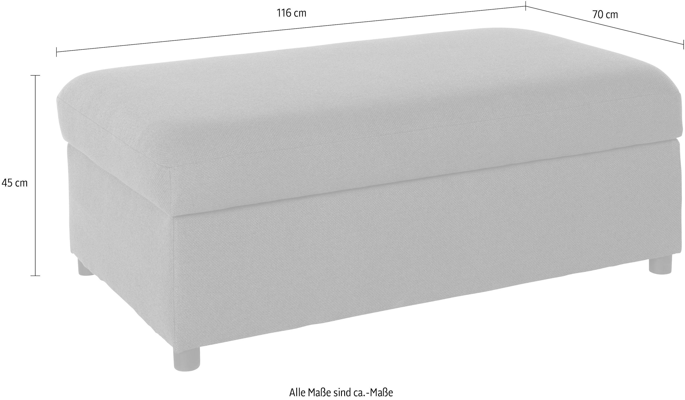exxpo - sofa fashion Hocker »Kyoto Bankhocker mit Staufach unter der Sitzfläche«